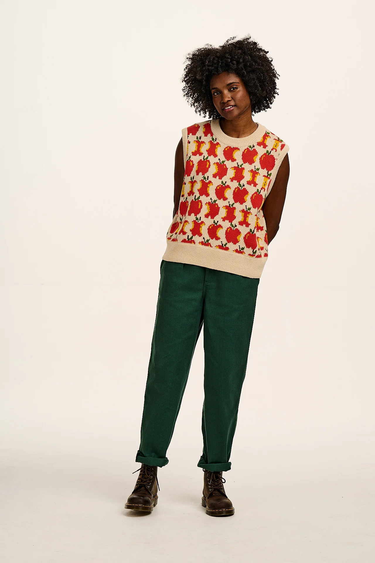 Addison - Cotton Jeans in Posy Green - Image 5