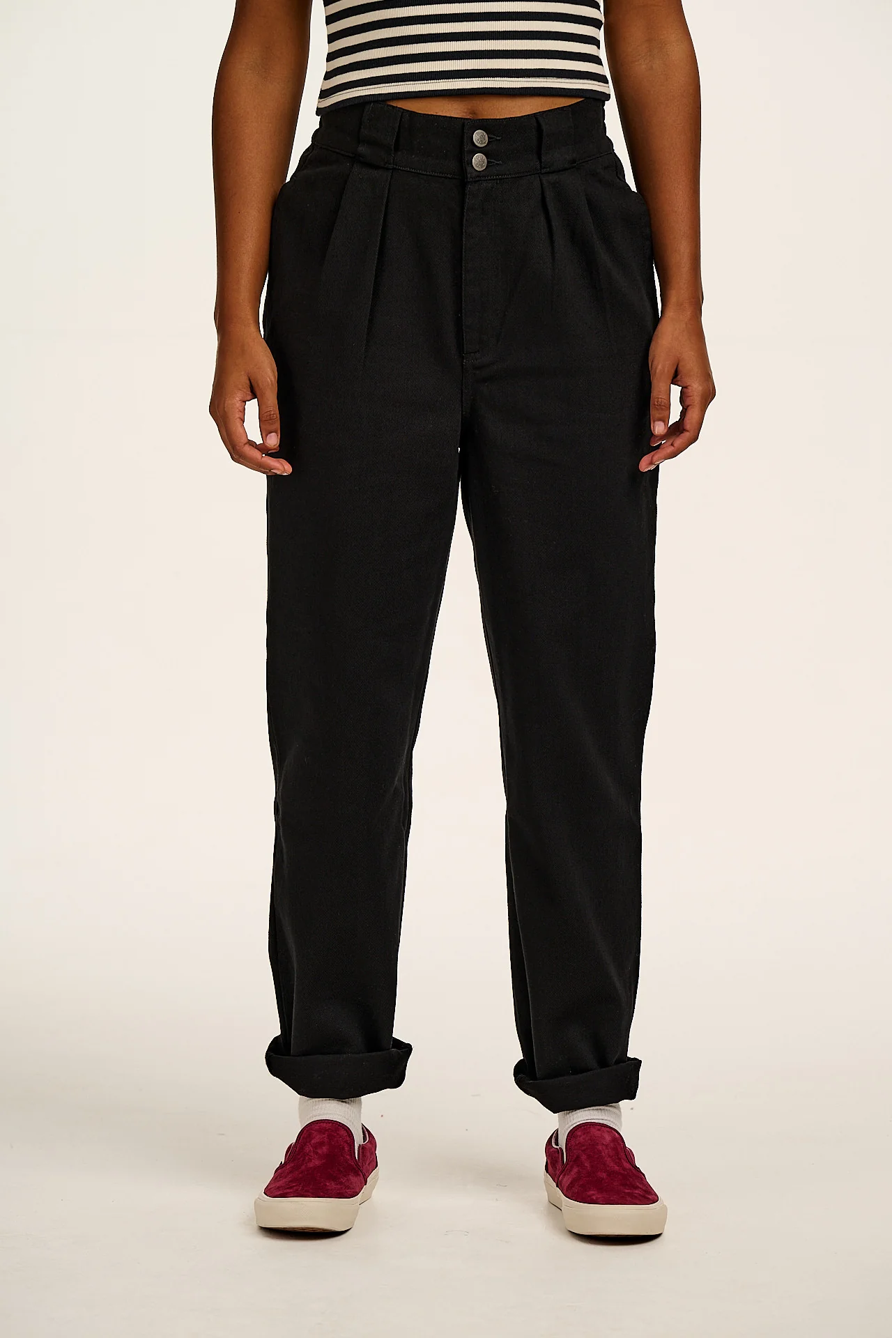Addison - Cotton Jeans in Black - Image 6
