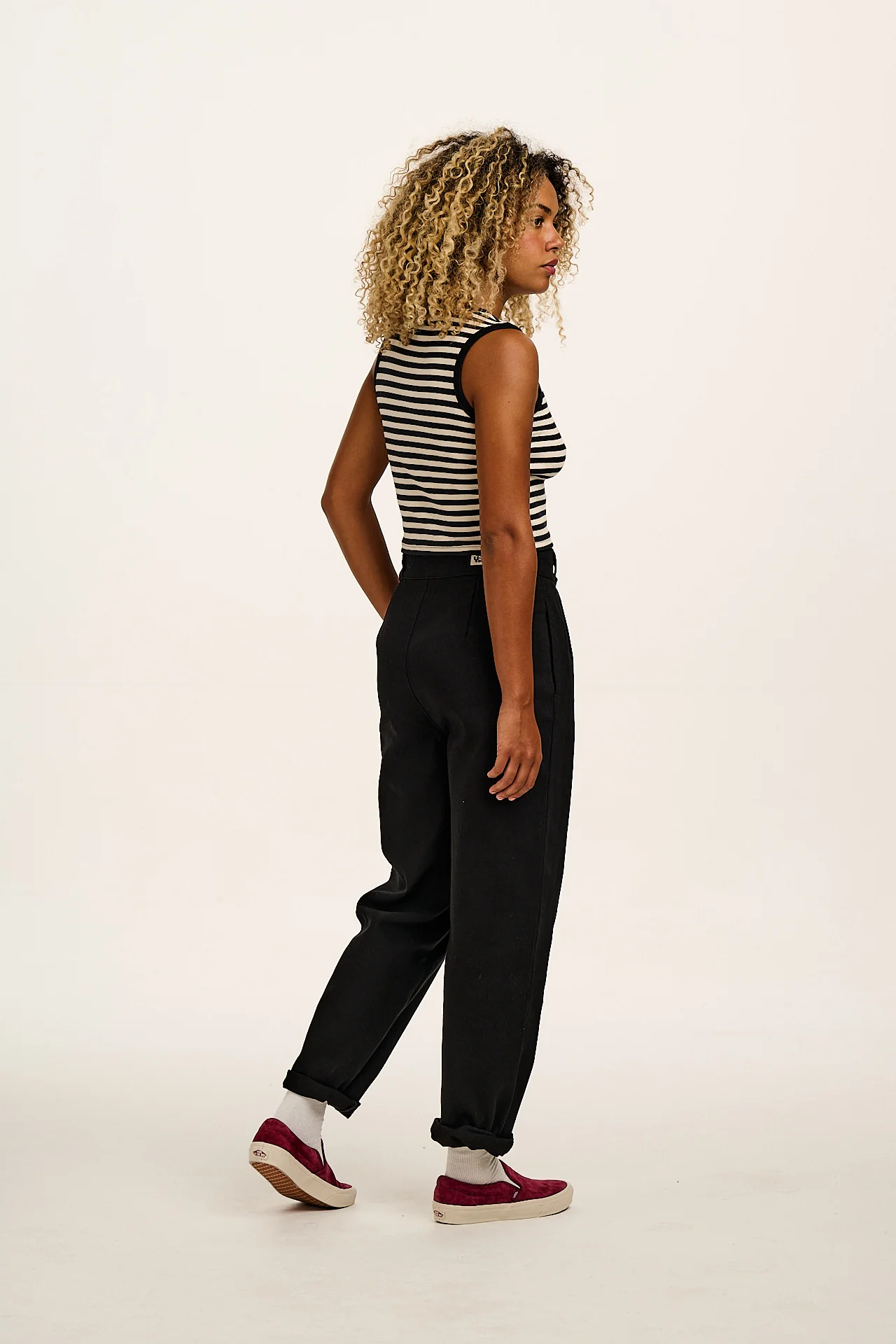 Addison - Cotton Jeans in Black - Image 7