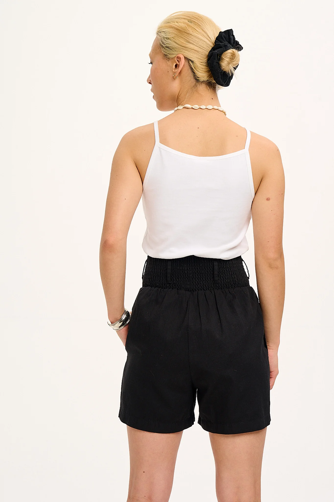 Adele - Cotton Shorts in Black - Image 4