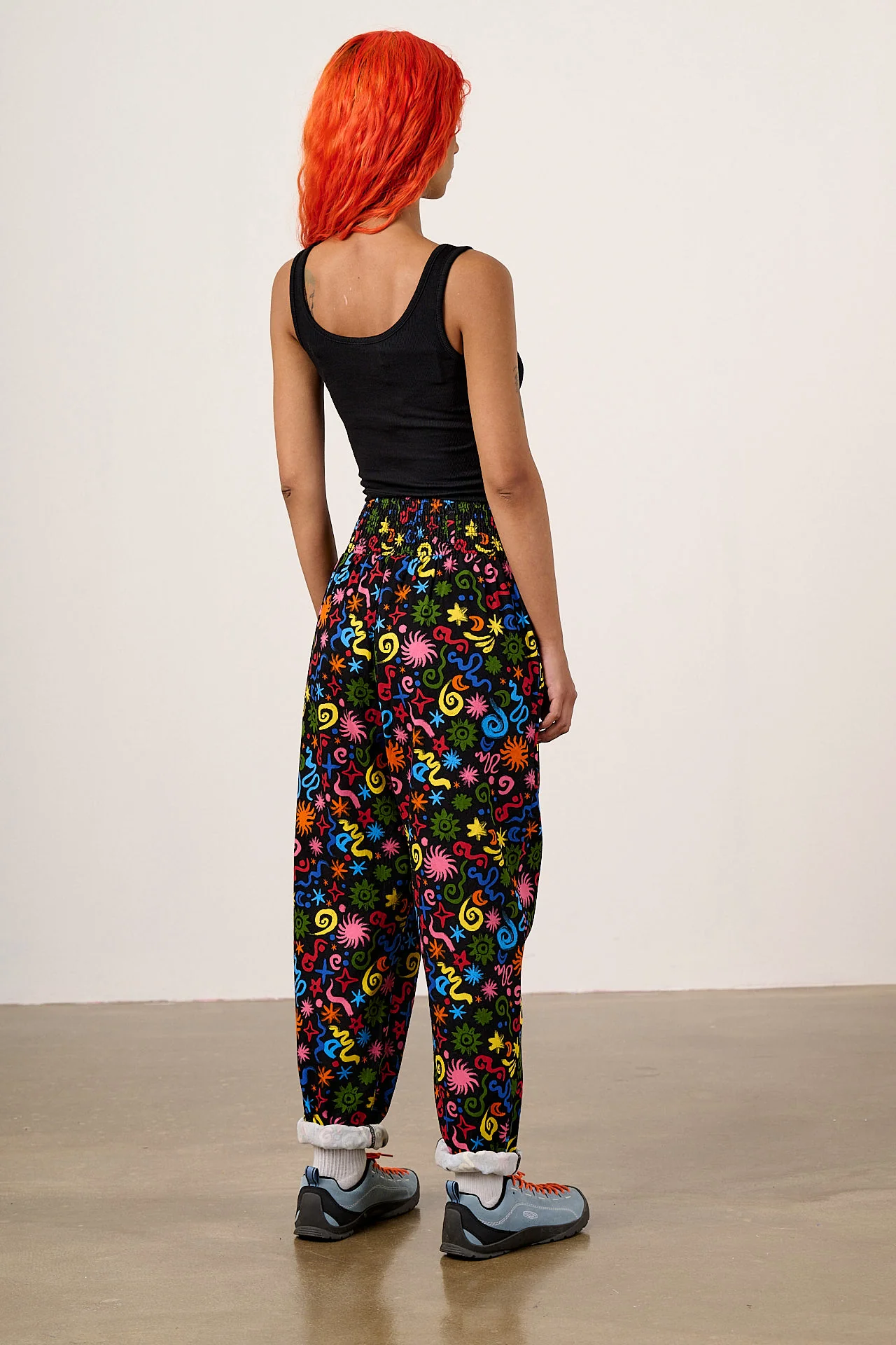 Alexa - Cotton Trousers in Bright Astral Print - Image 5