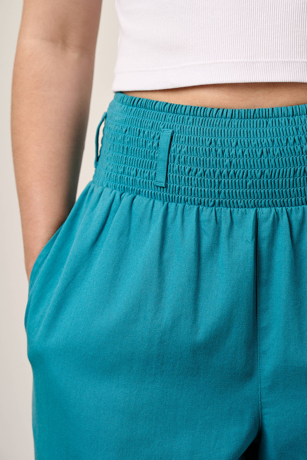 Alexa - Cotton Trousers in Pagoda Blue - Image 4