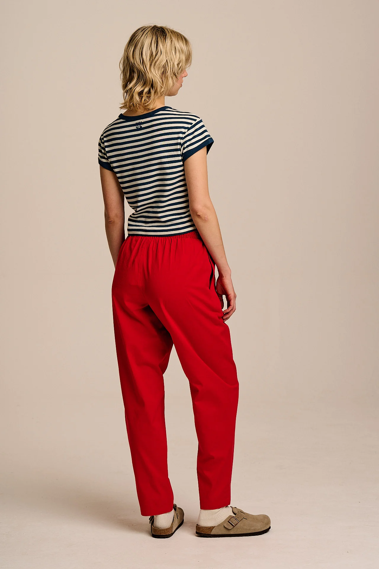 Alexa - Cotton Trousers in True Red - Image 4