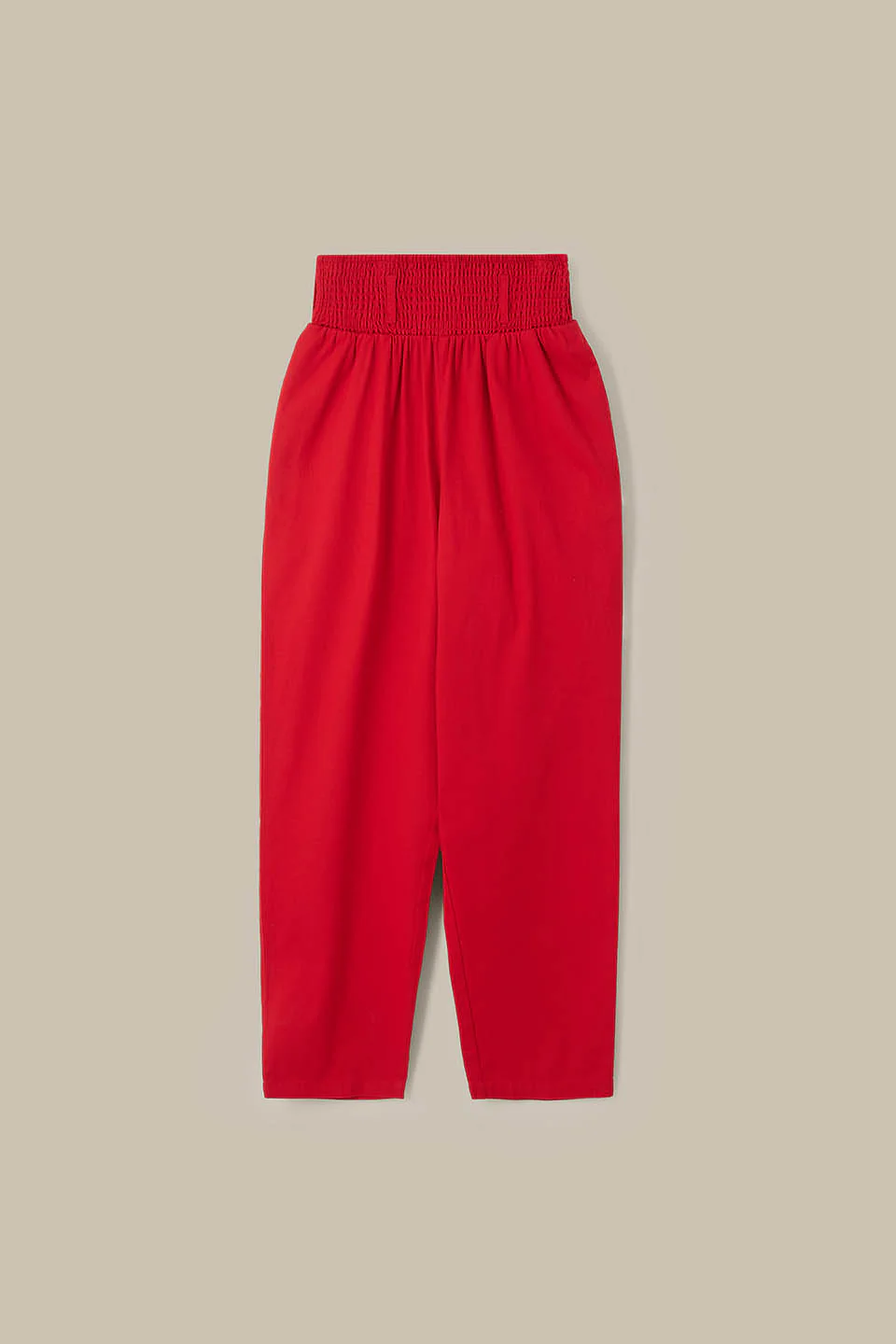 Alexa - Cotton Trousers in True Red - Image 5