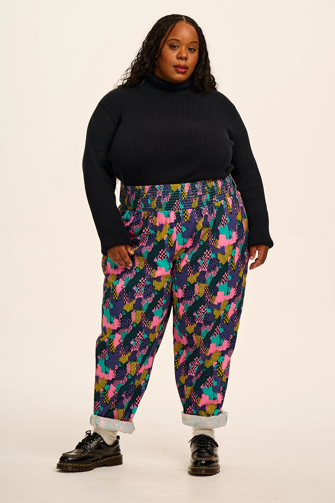Alexa - Cotton Trousers in Make Your Mark - Image 3