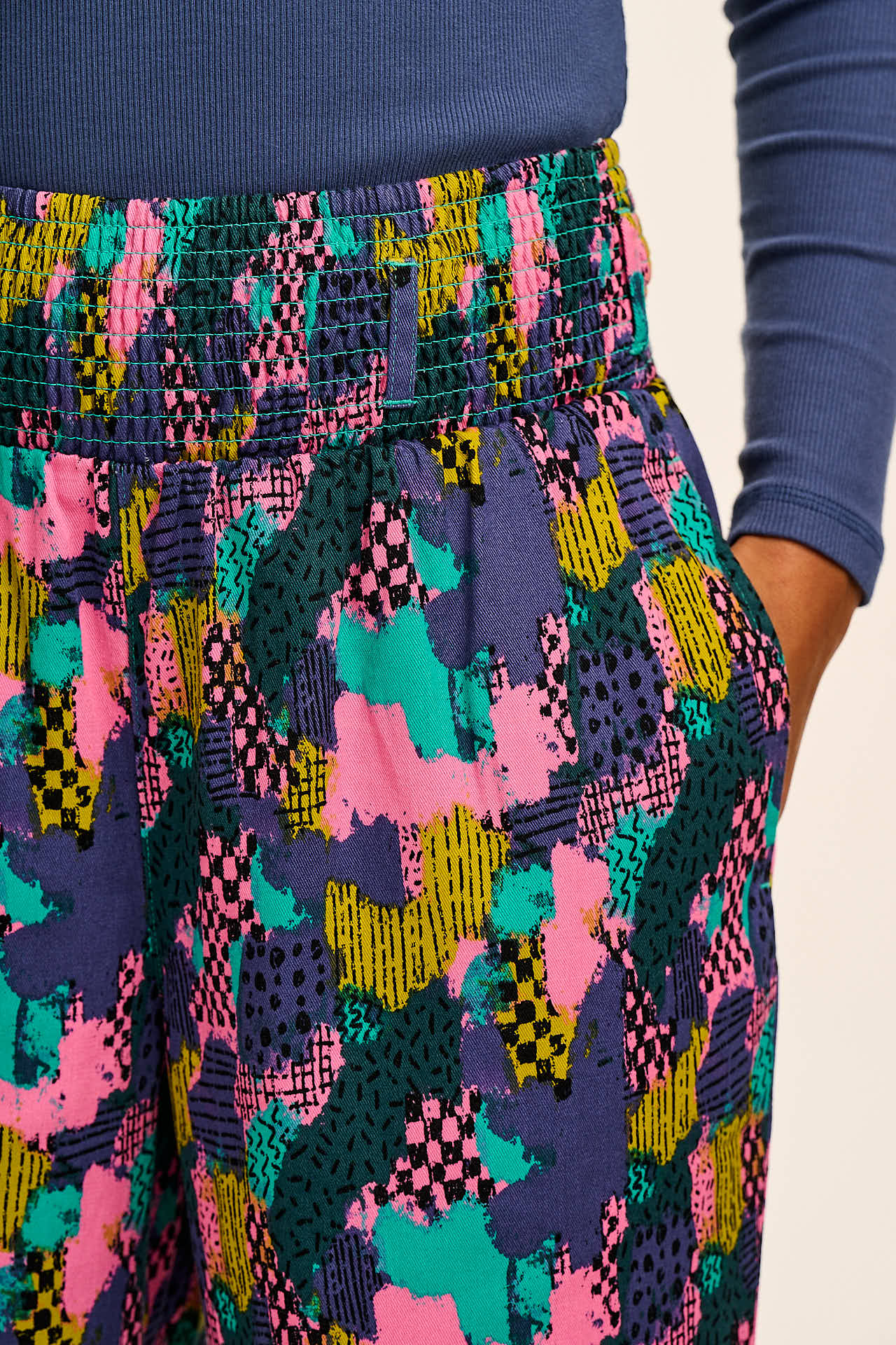 Alexa - Cotton Trousers in Make Your Mark - Image 4