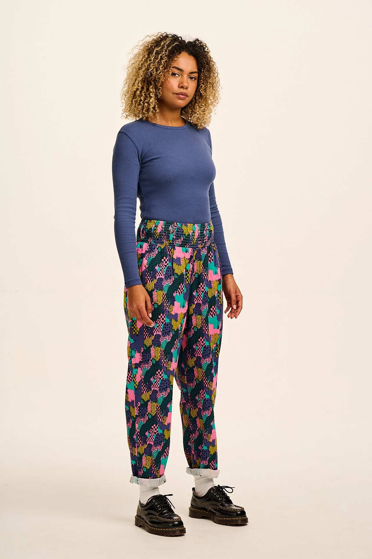 Alexa - Cotton Trousers in Make Your Mark - Image 5