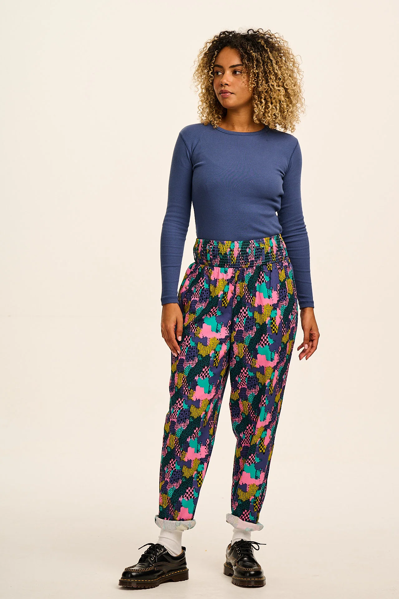 Alexa - Cotton Trousers in Make Your Mark - Image 7