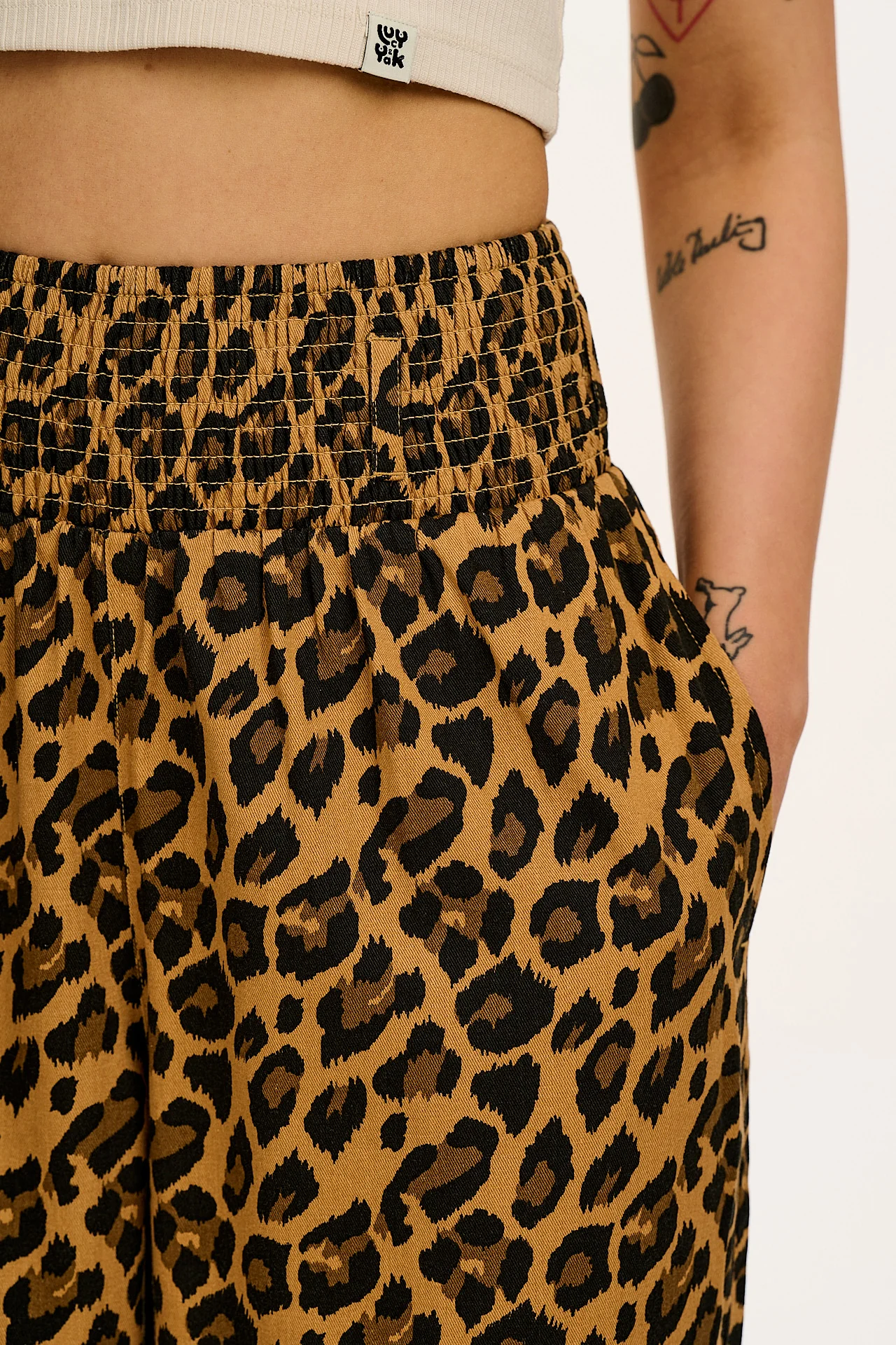 Alexa - Cotton Trousers in Leopard Print - Image 6