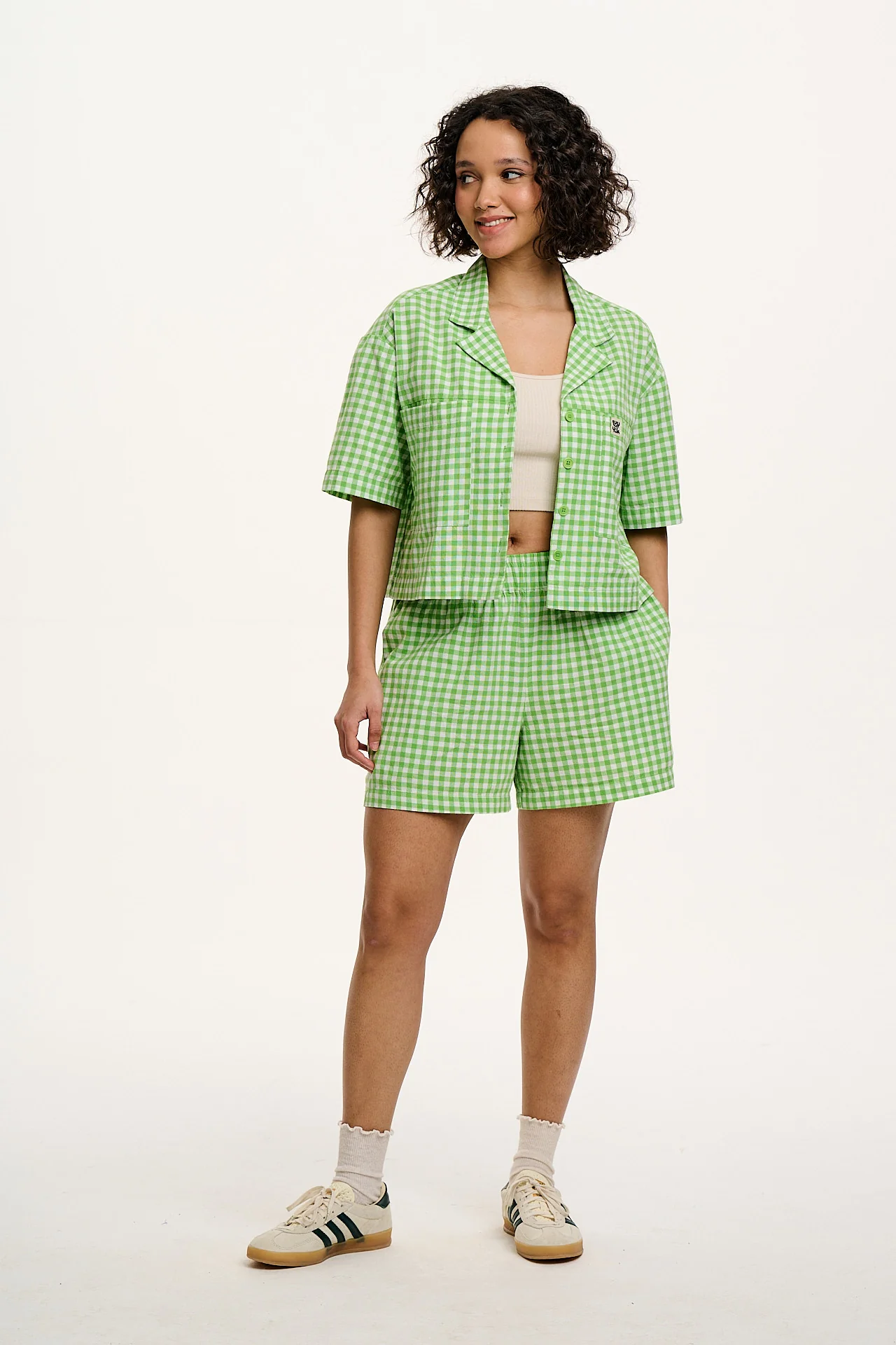 Alfie - Cotton Shirt in Green Bonitto Gingham - Image 10
