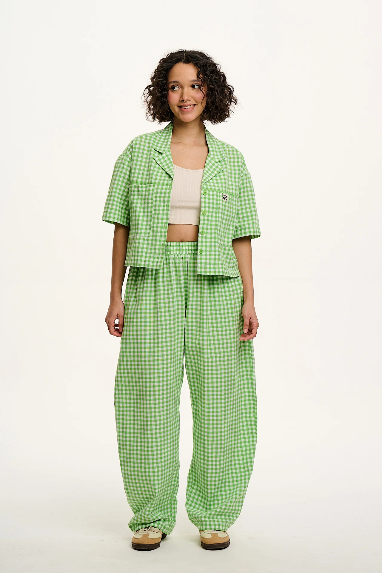 Alfie - Cotton Shirt in Green Bonitto Gingham - Image 11