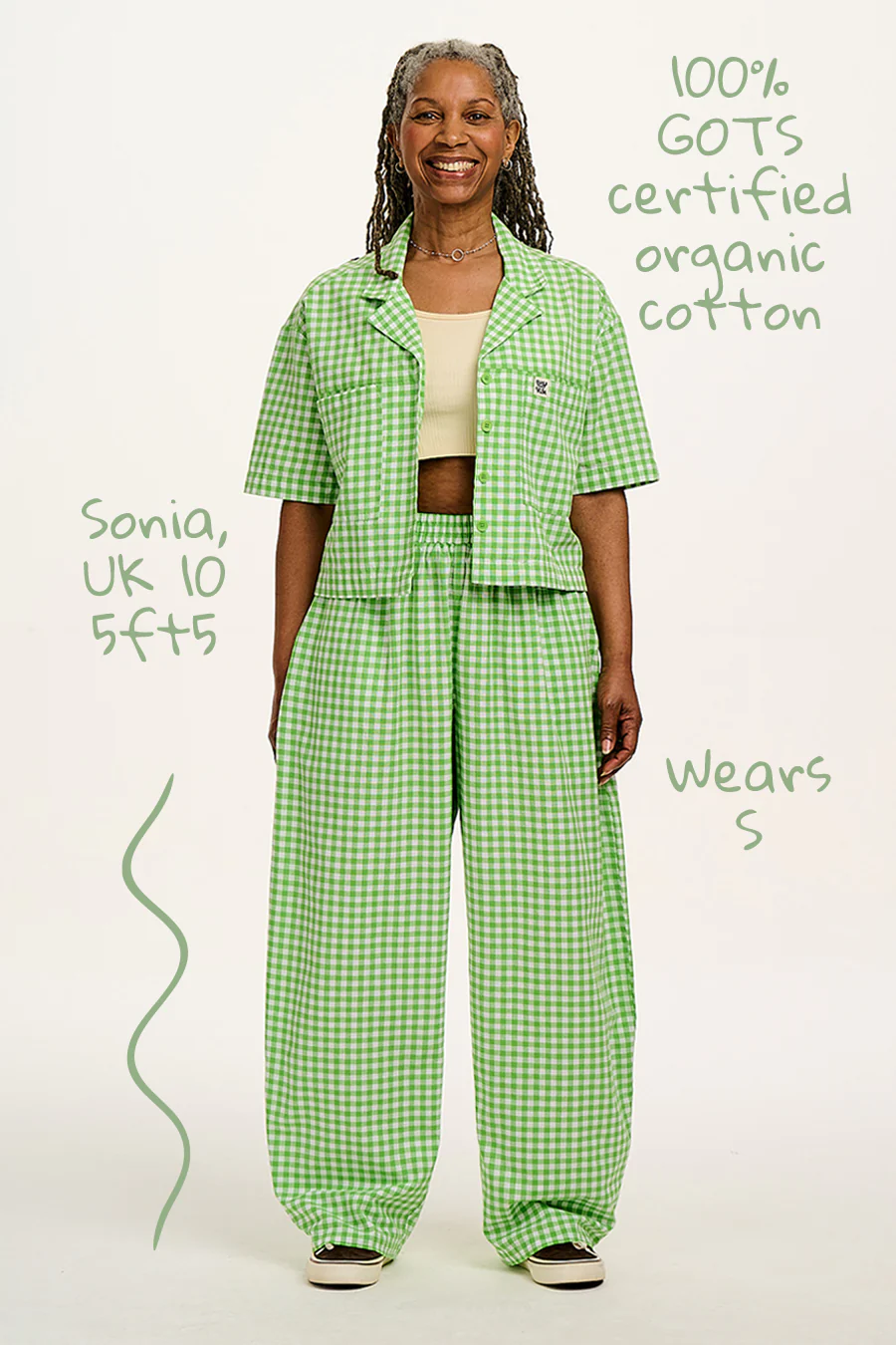Alfie - Cotton Shirt in Green Bonitto Gingham - Image 3