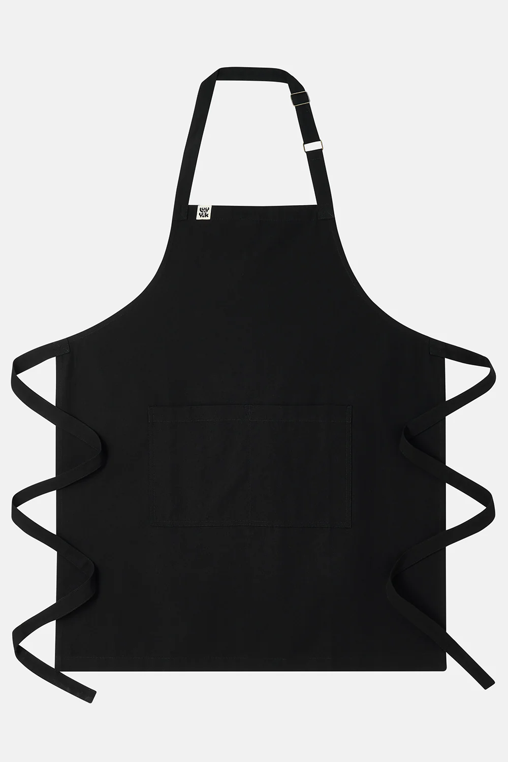 Amaia - Midweight Cotton Apron in Black - Image 2
