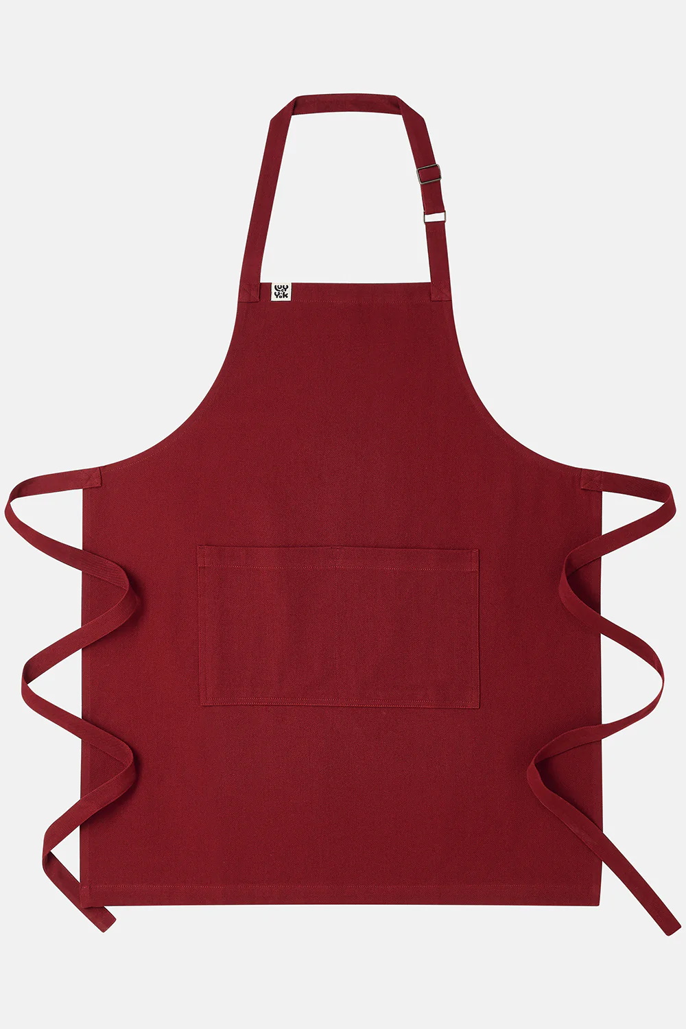 Amaia - Heavyweight Cotton Apron in Maroon - Image 2
