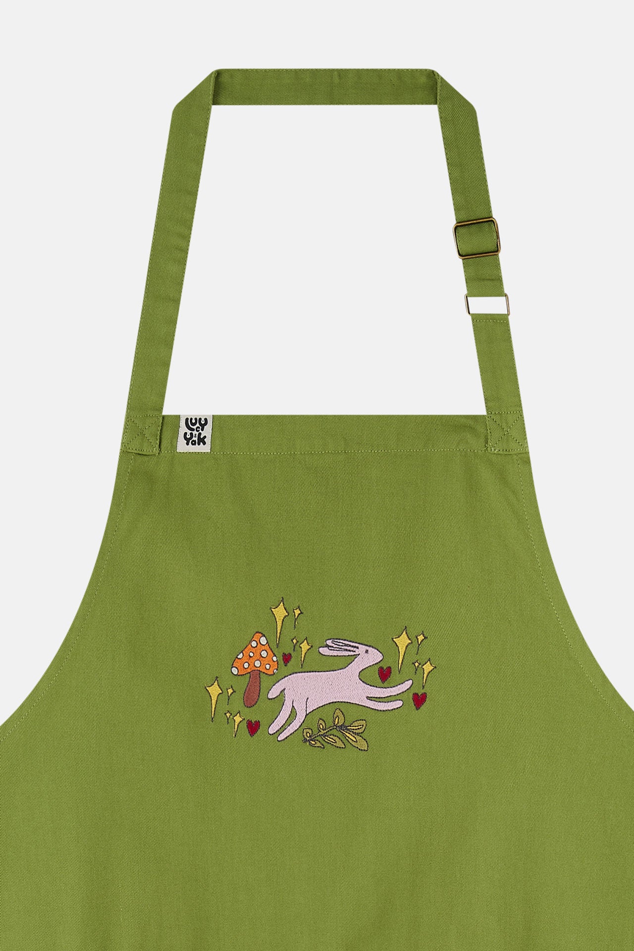 L.E. Amaia - Midweight Cotton Apron with Bunnies Embroidery - Image 2