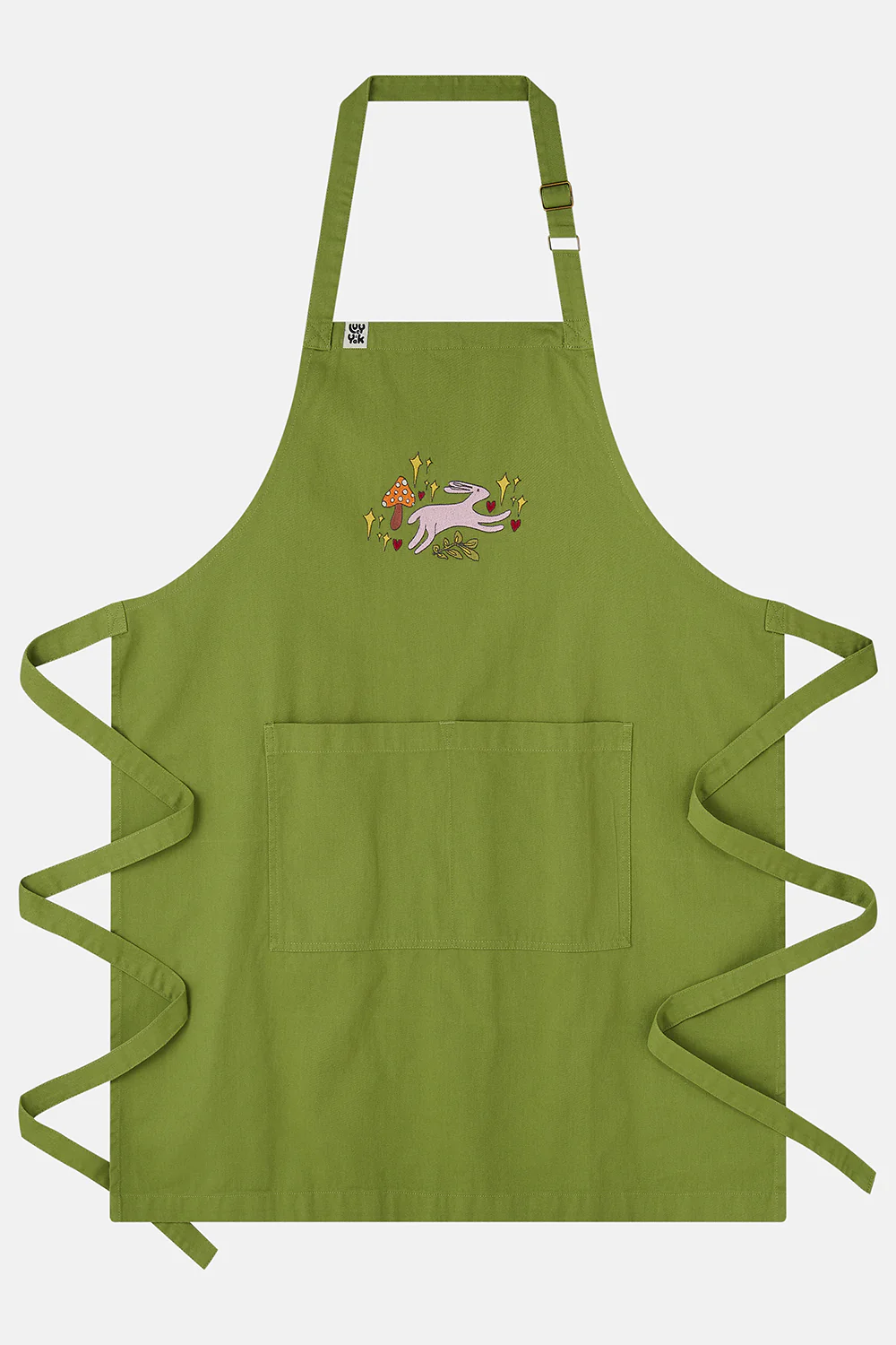 L.E. Amaia - Midweight Cotton Apron with Bunnies Embroidery - Image 3