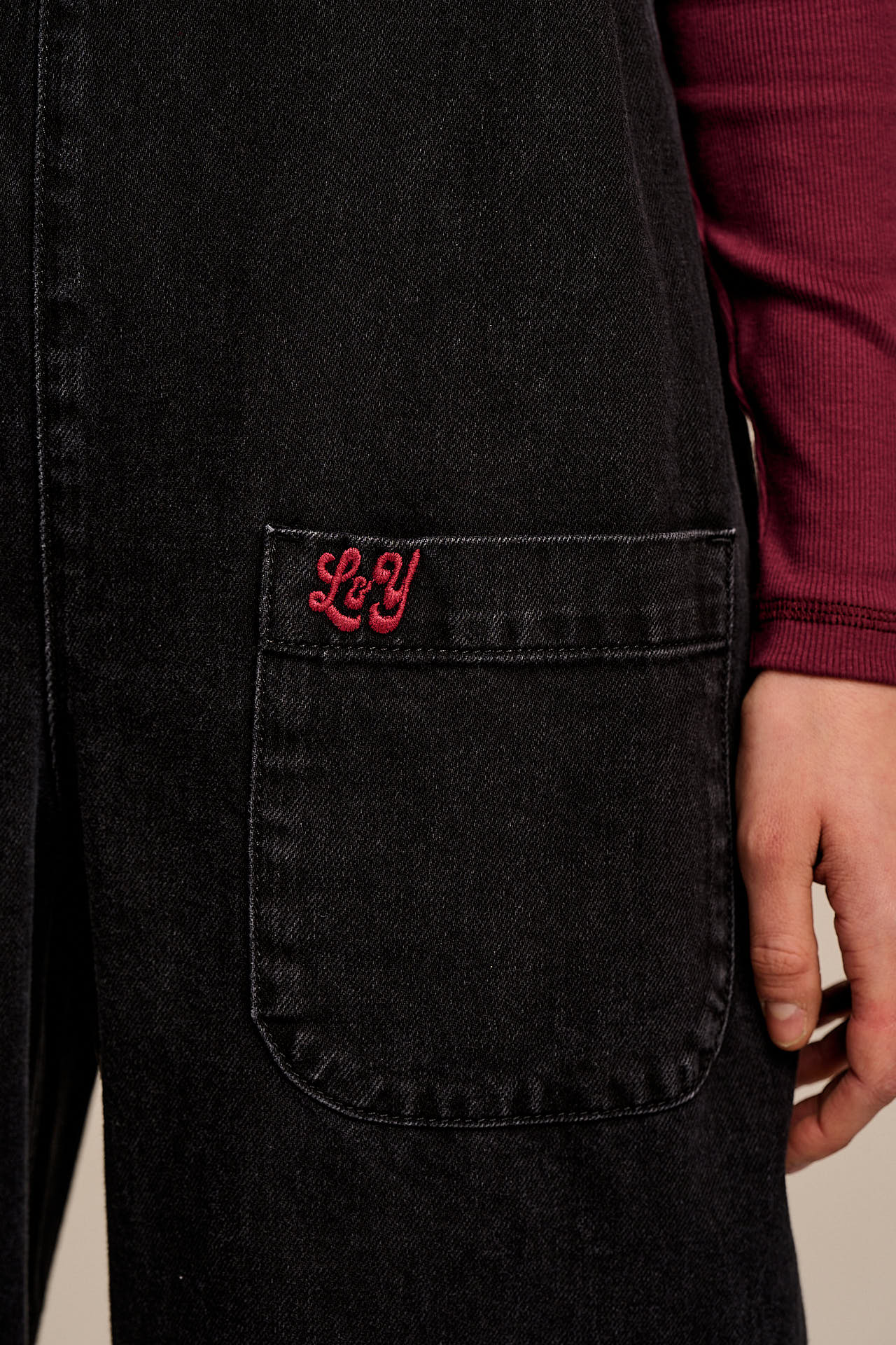 Ara - Denim Dungarees in Black Wash - Image 5