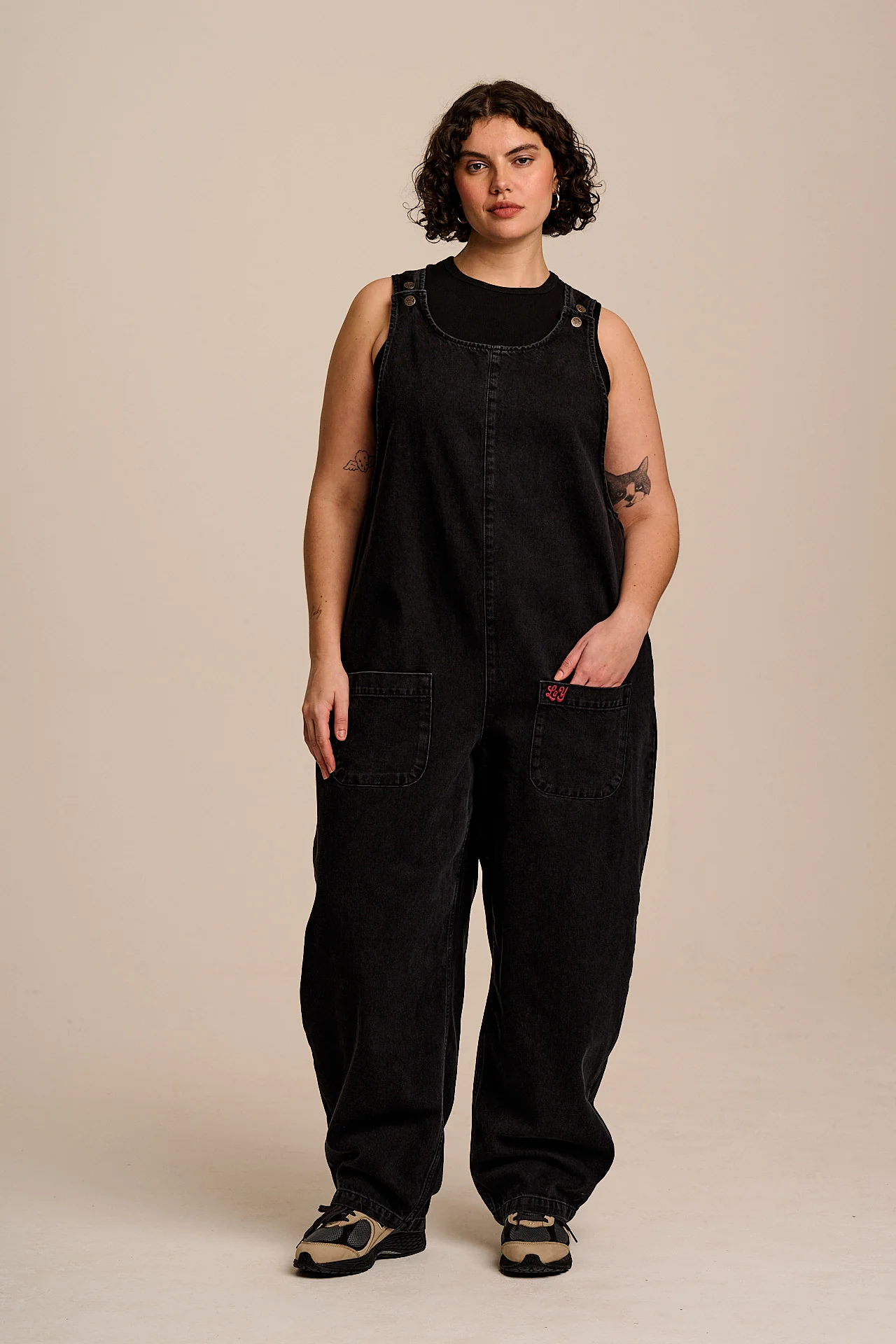 Ara - Denim Dungarees in Black Wash - Image 6