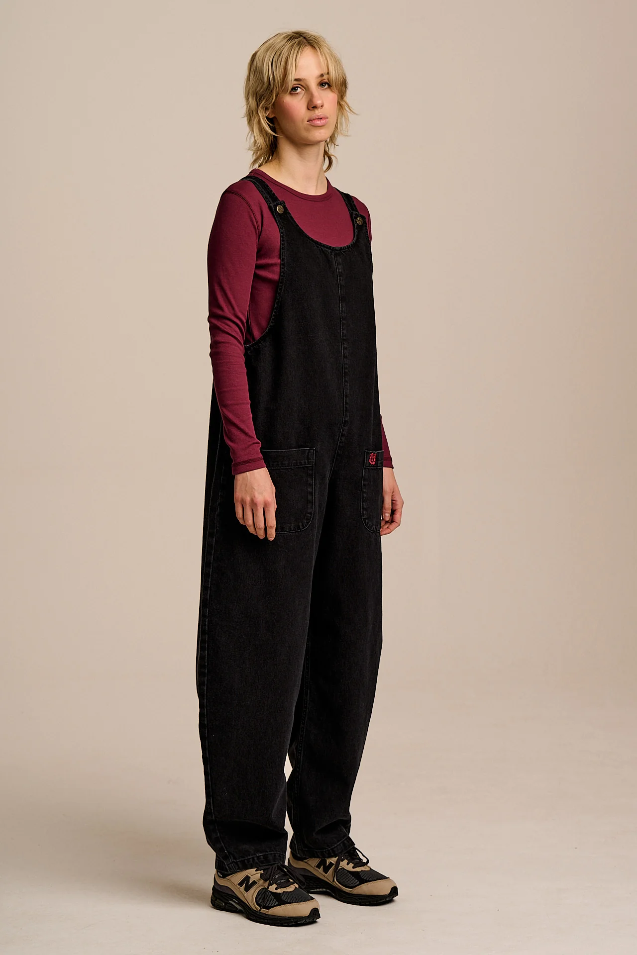 Ara - Denim Dungarees in Black Wash - Image 8