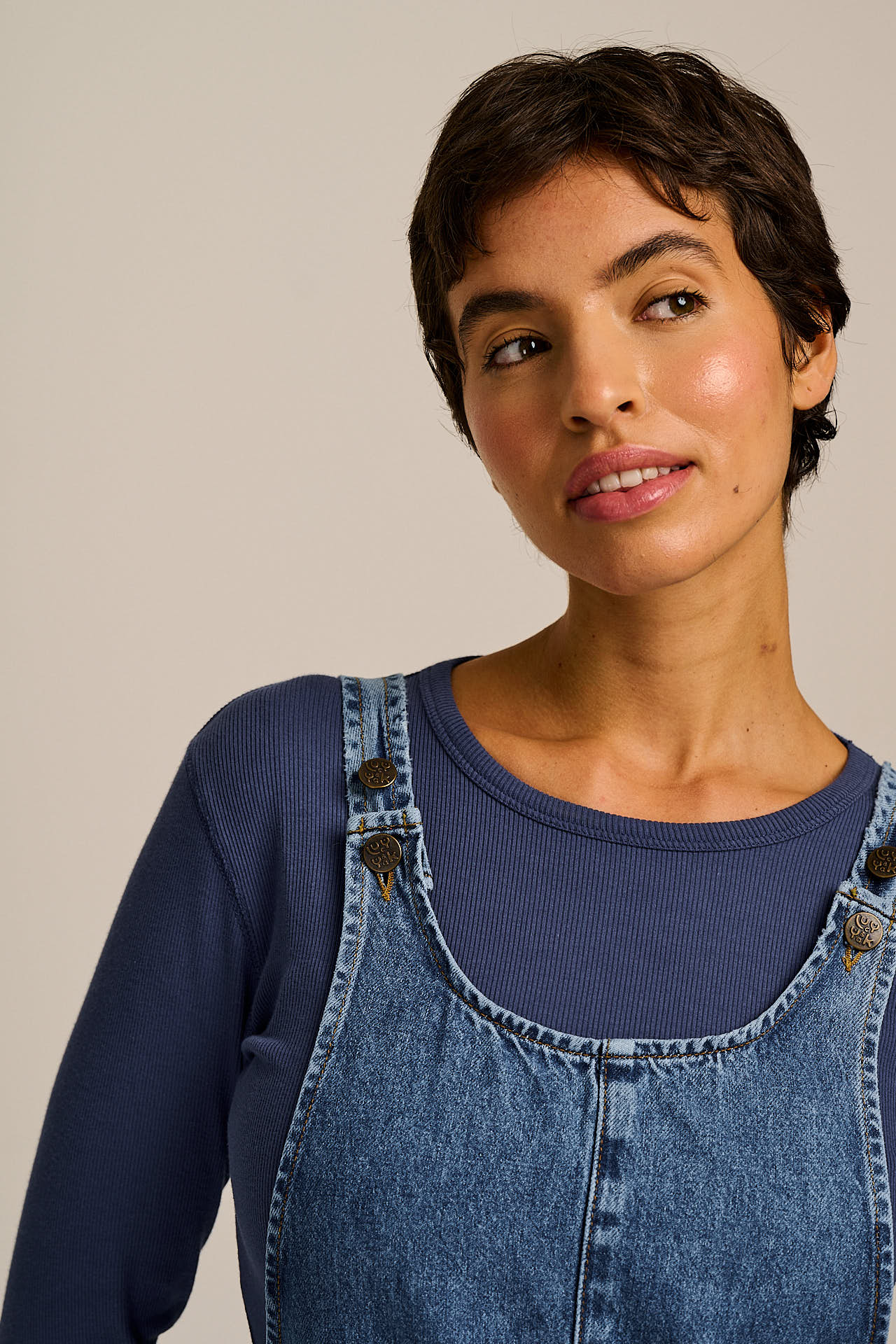Ara - Denim Dungarees in Mid Wash Blue - Image 3