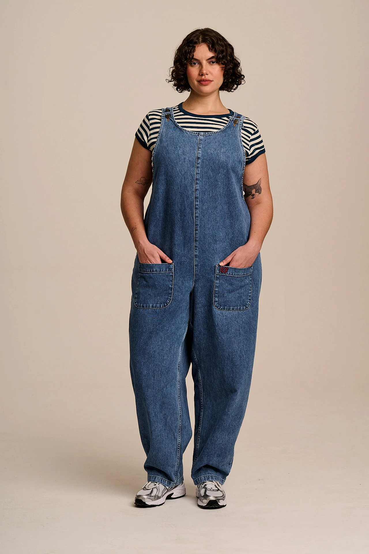 Ara - Denim Dungarees in Mid Wash Blue - Image 5