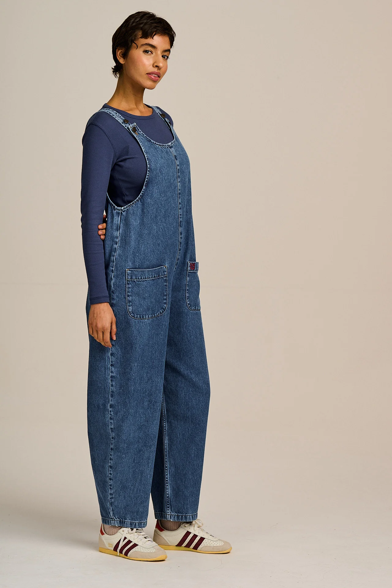 Ara - Denim Dungarees in Mid Wash Blue - Image 8