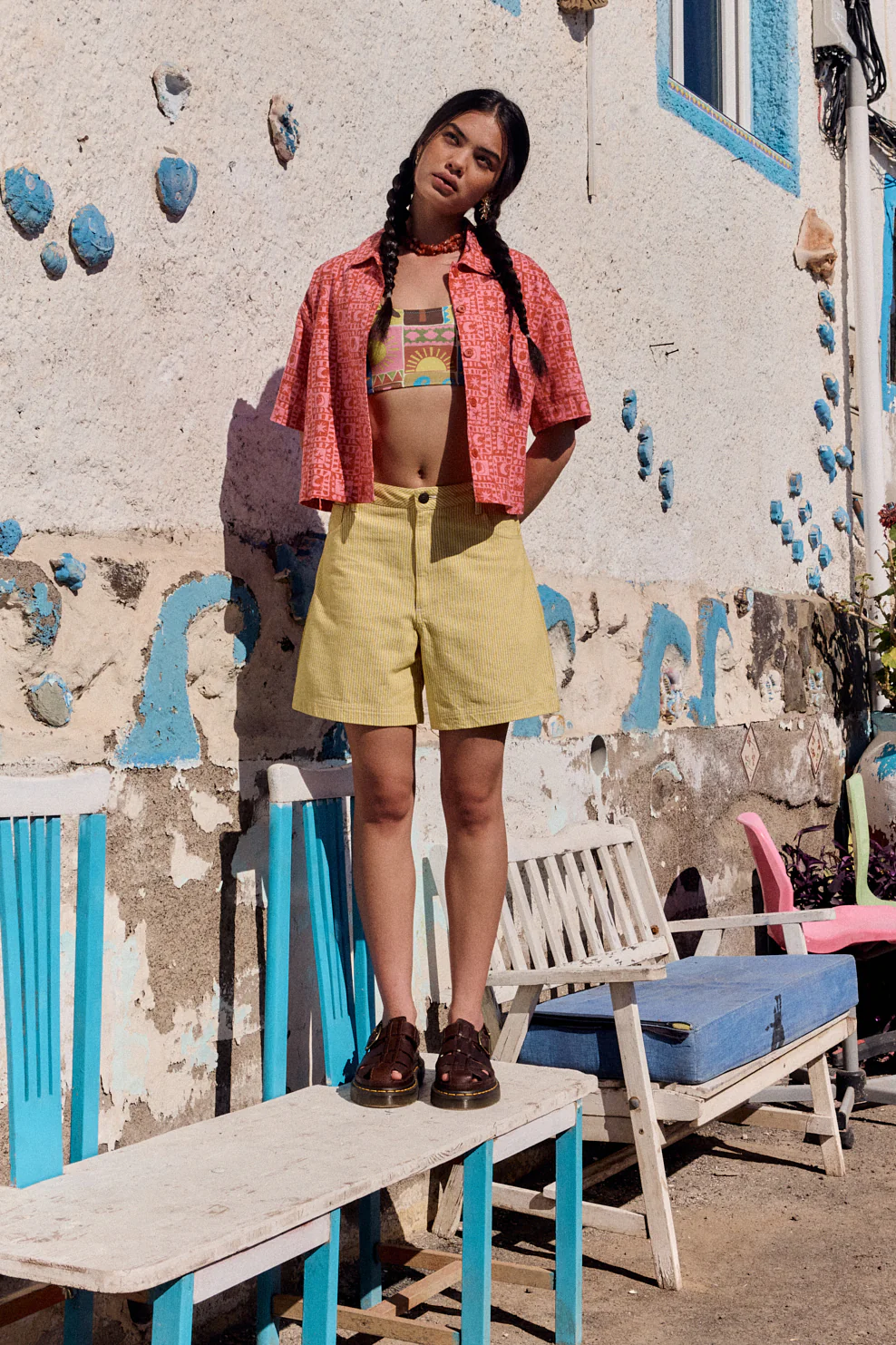 Archer - Cotton Shirt In Pink & Red Lunar Checkerboard - Image 4