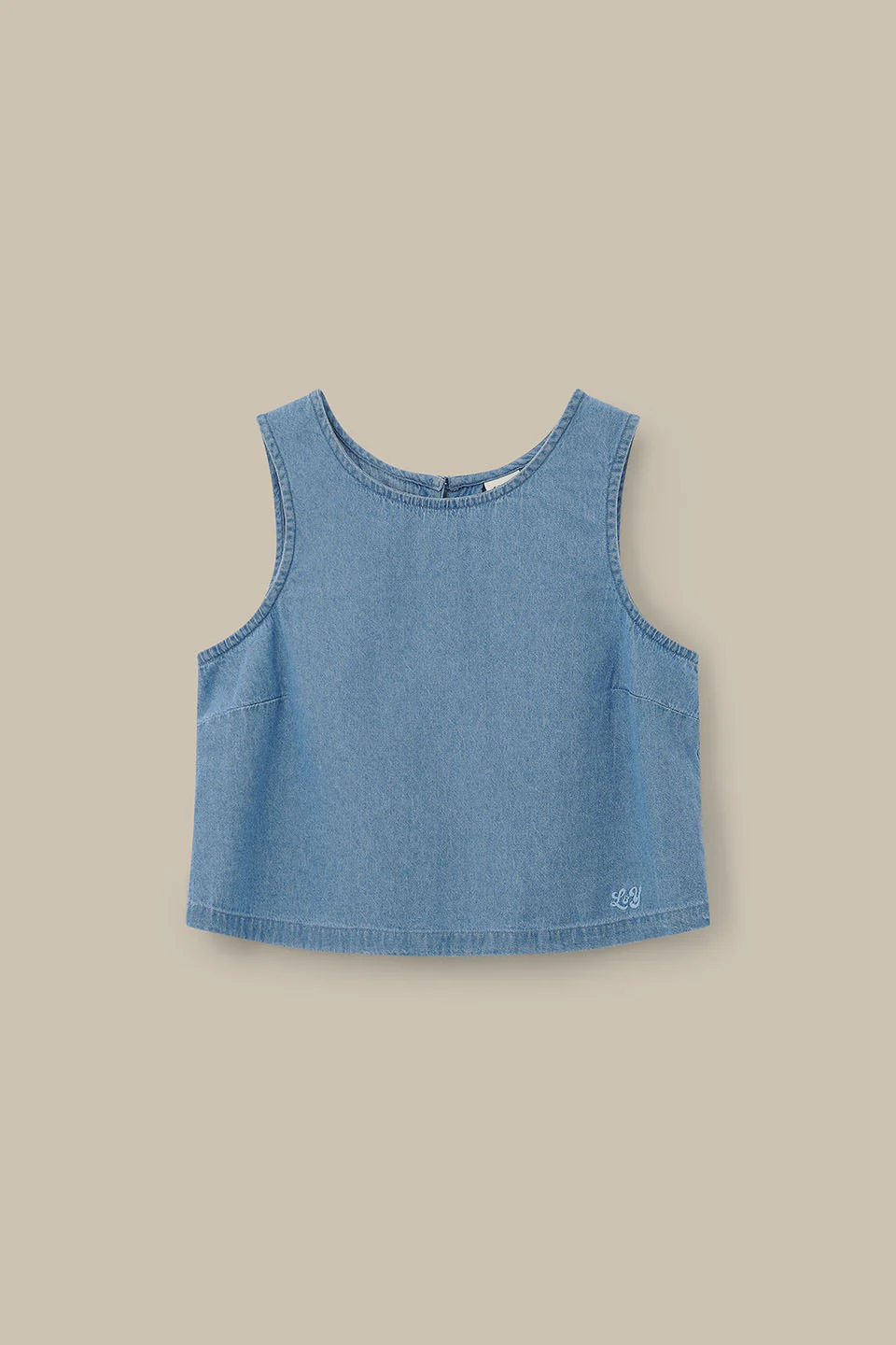 Arden - Cotton Shell Top in Light Blue - Image 2
