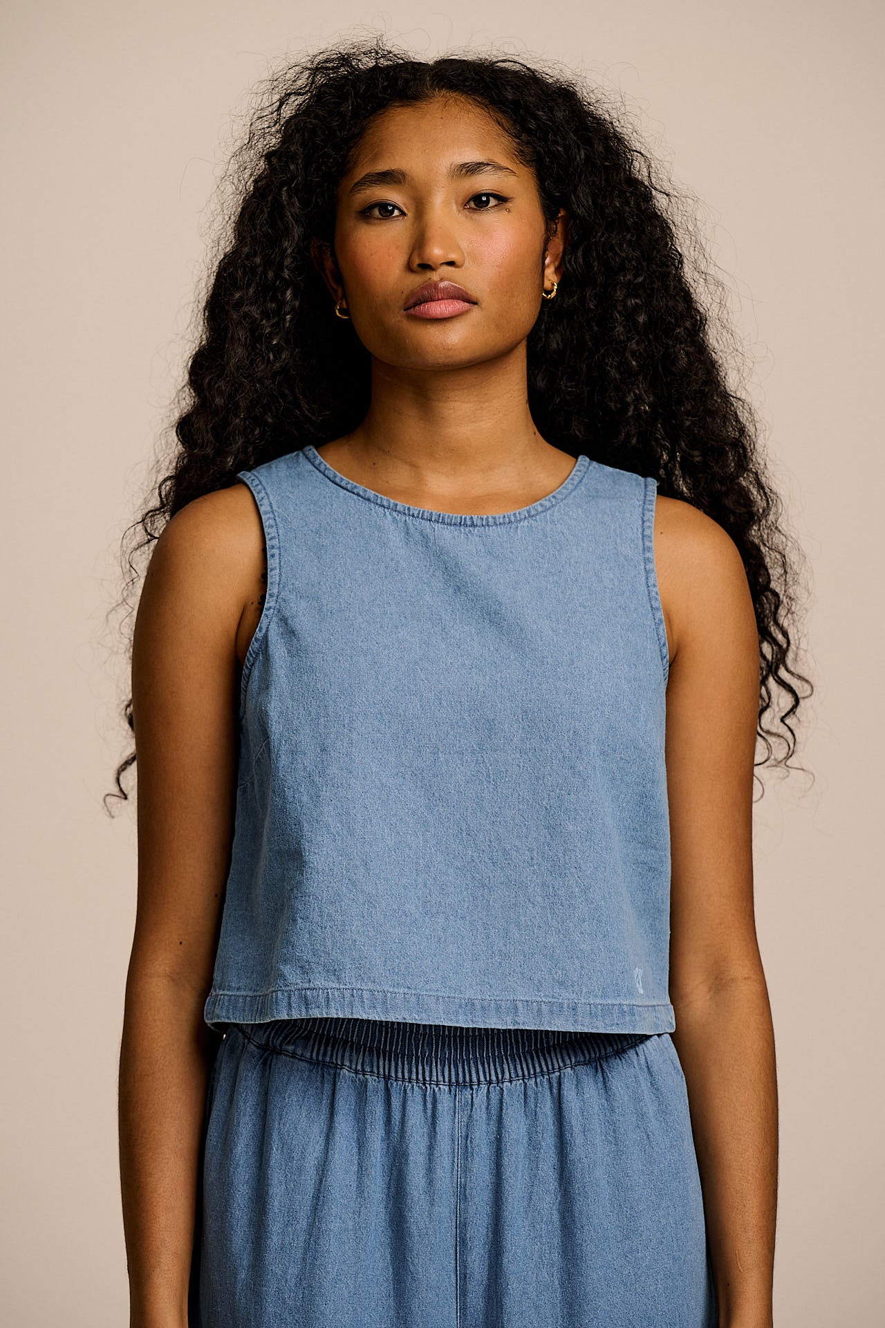 Arden - Cotton Shell Top in Light Blue - Image 4