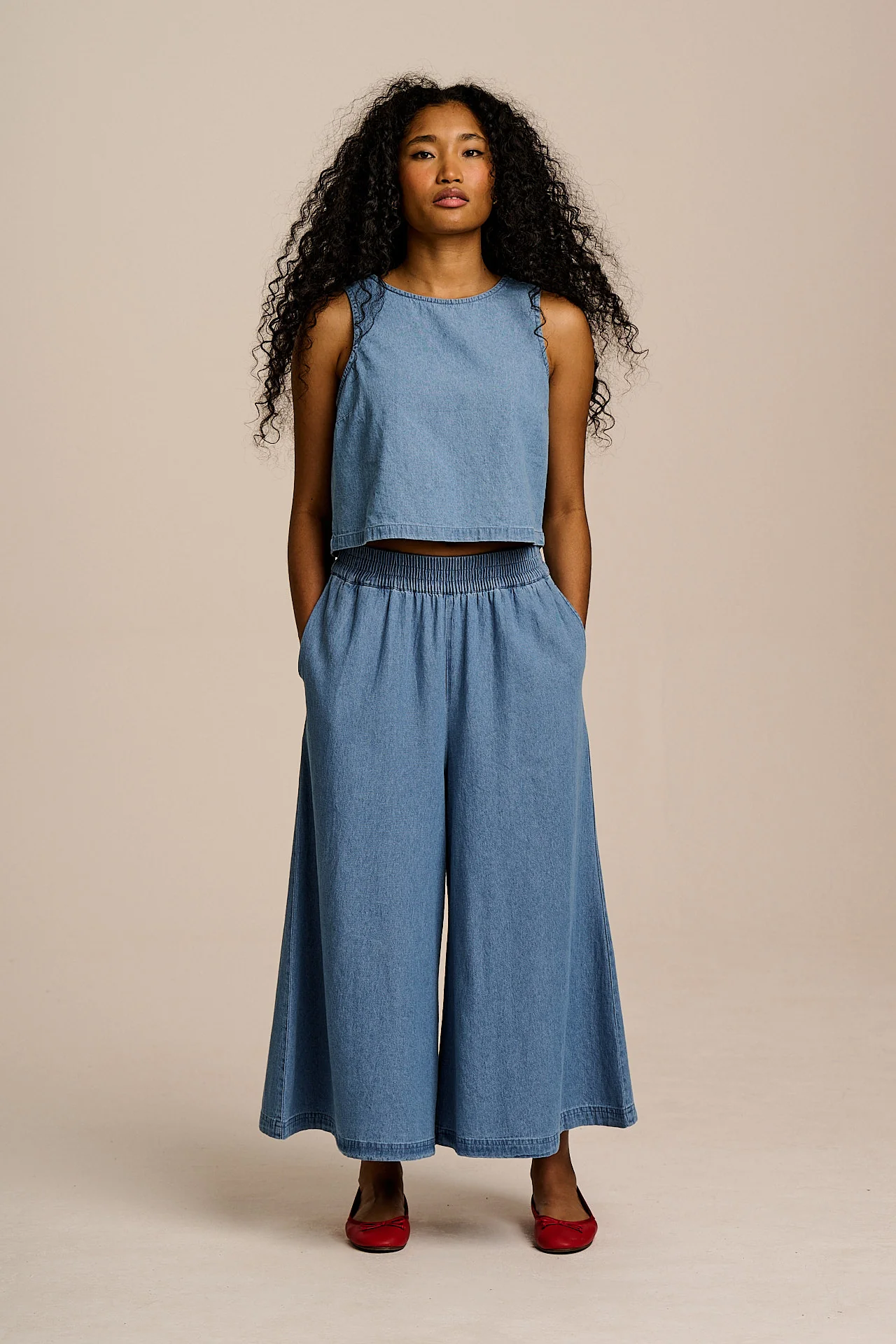 Arden - Cotton Shell Top in Light Blue - Image 6