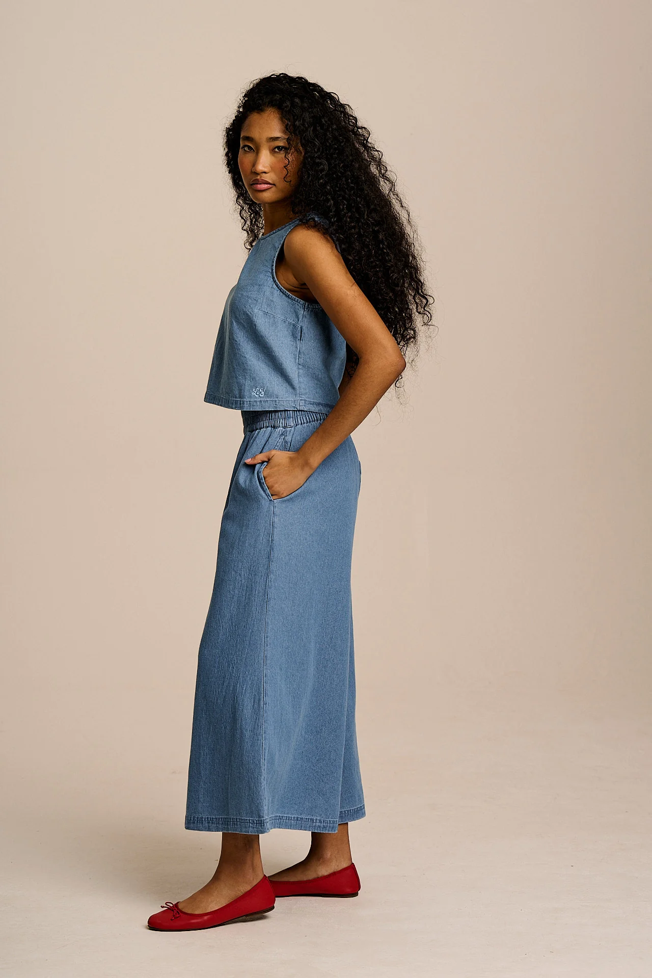 Arden - Cotton Shell Top in Light Blue - Image 7