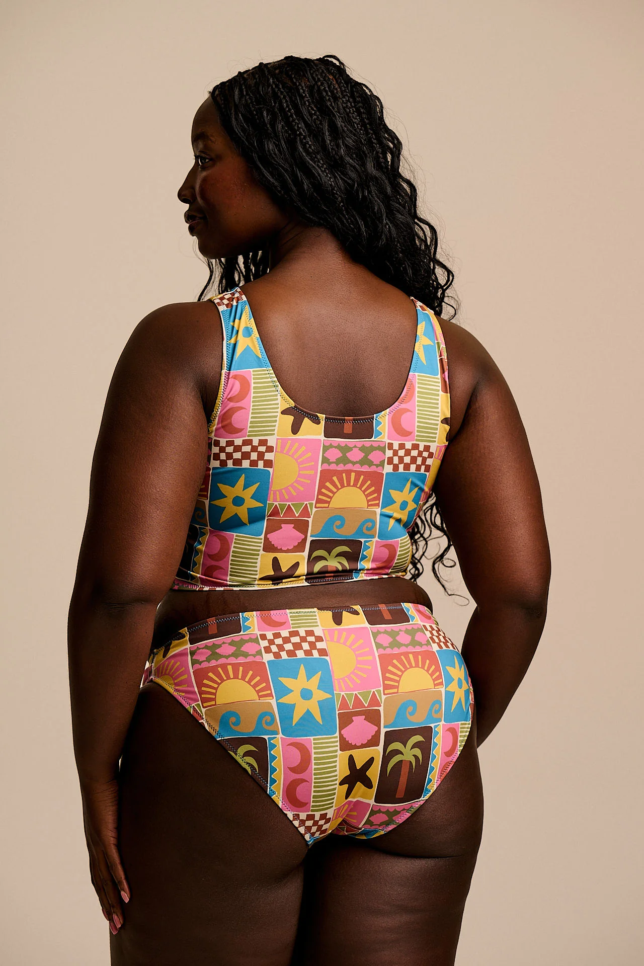 Aria - Low Rise Bikini Bottoms in Coastal Tile - Image 9