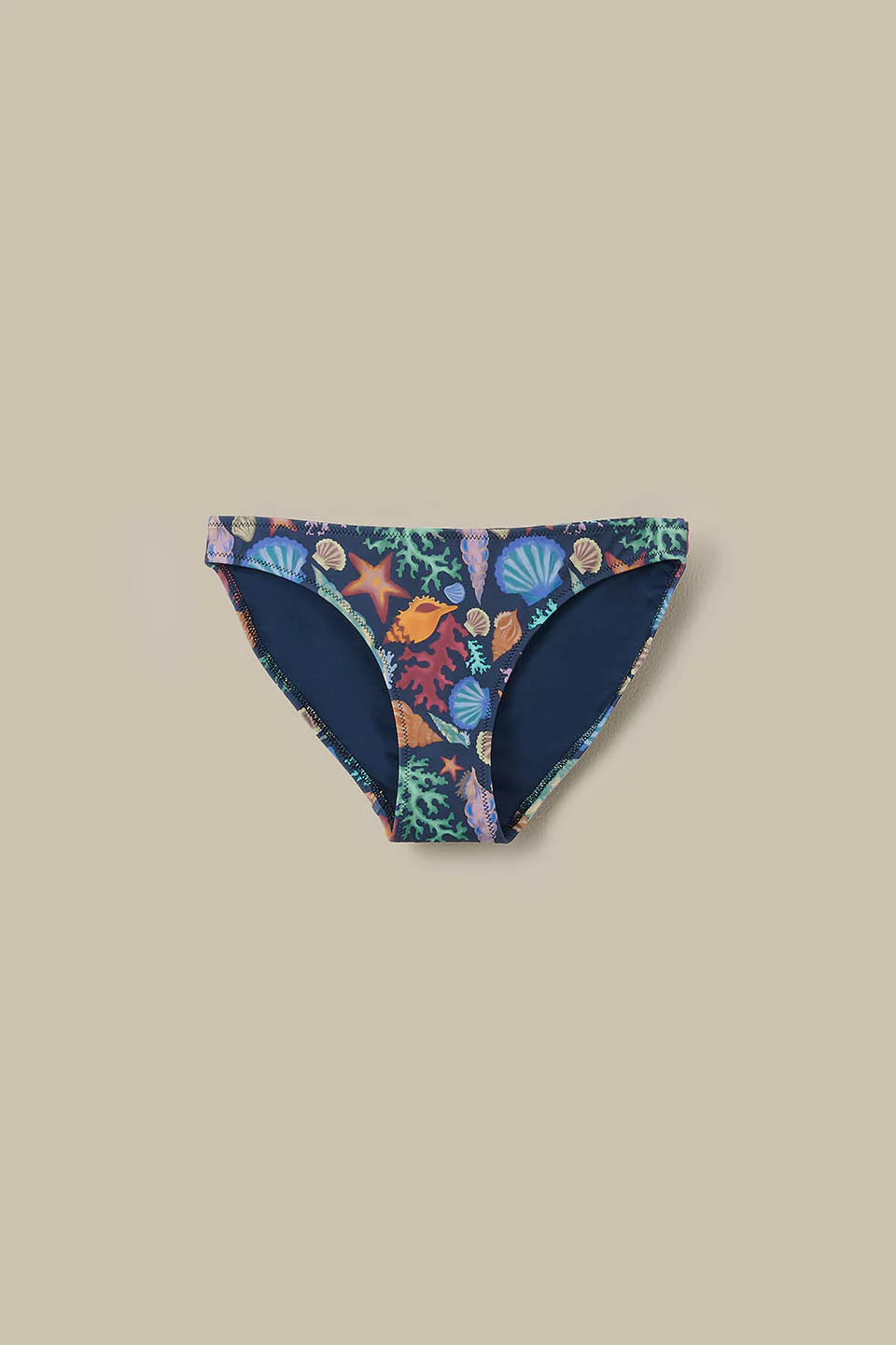 Aria - Low Rise Bikini Bottoms in Shell Print - Image 4