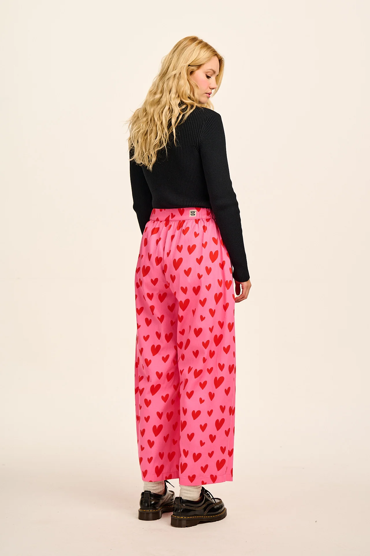 Beau - Barrel Leg Cotton Trousers in Cupid - Image 5