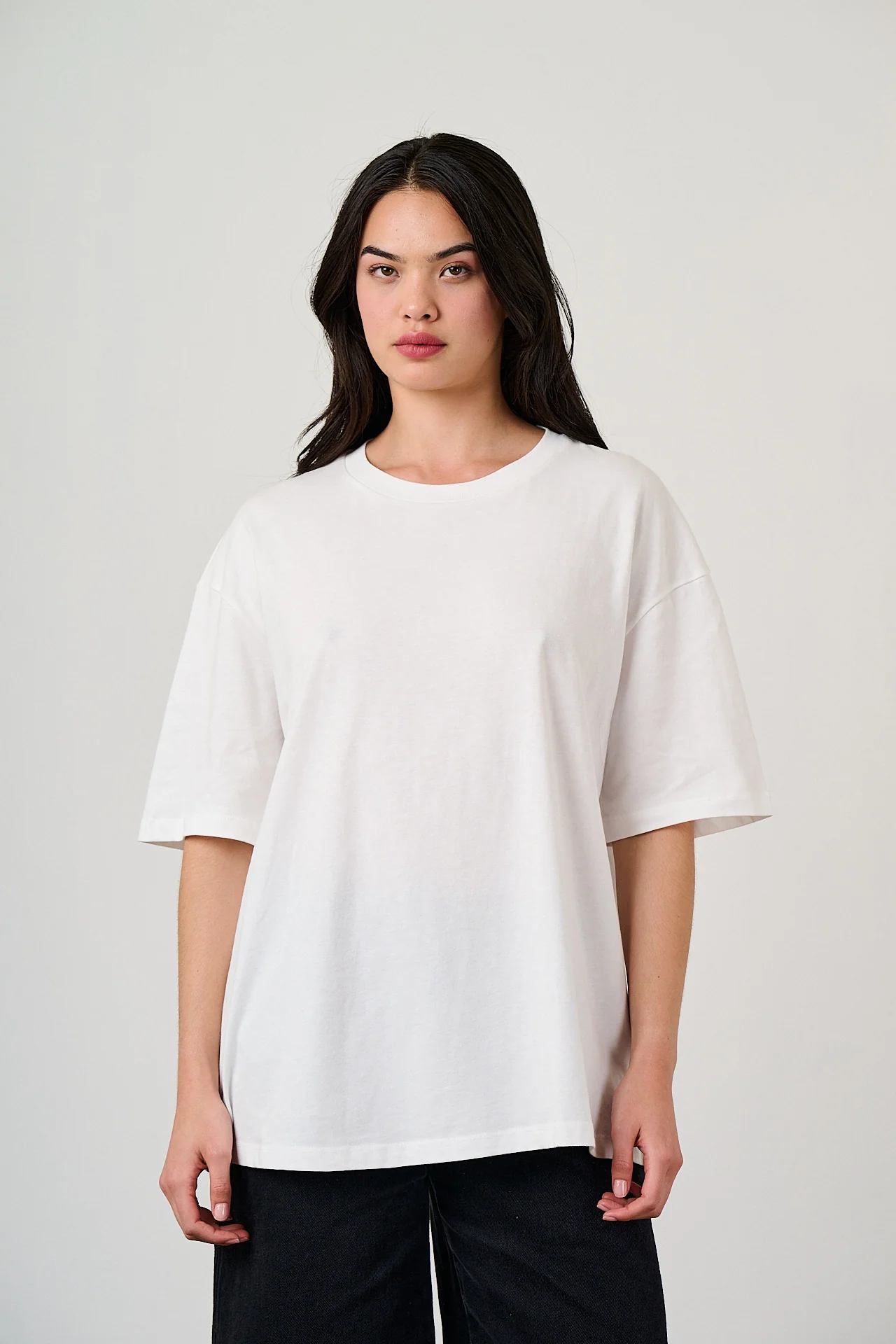Benny - Oversized Cotton T-Shirt in Ecru