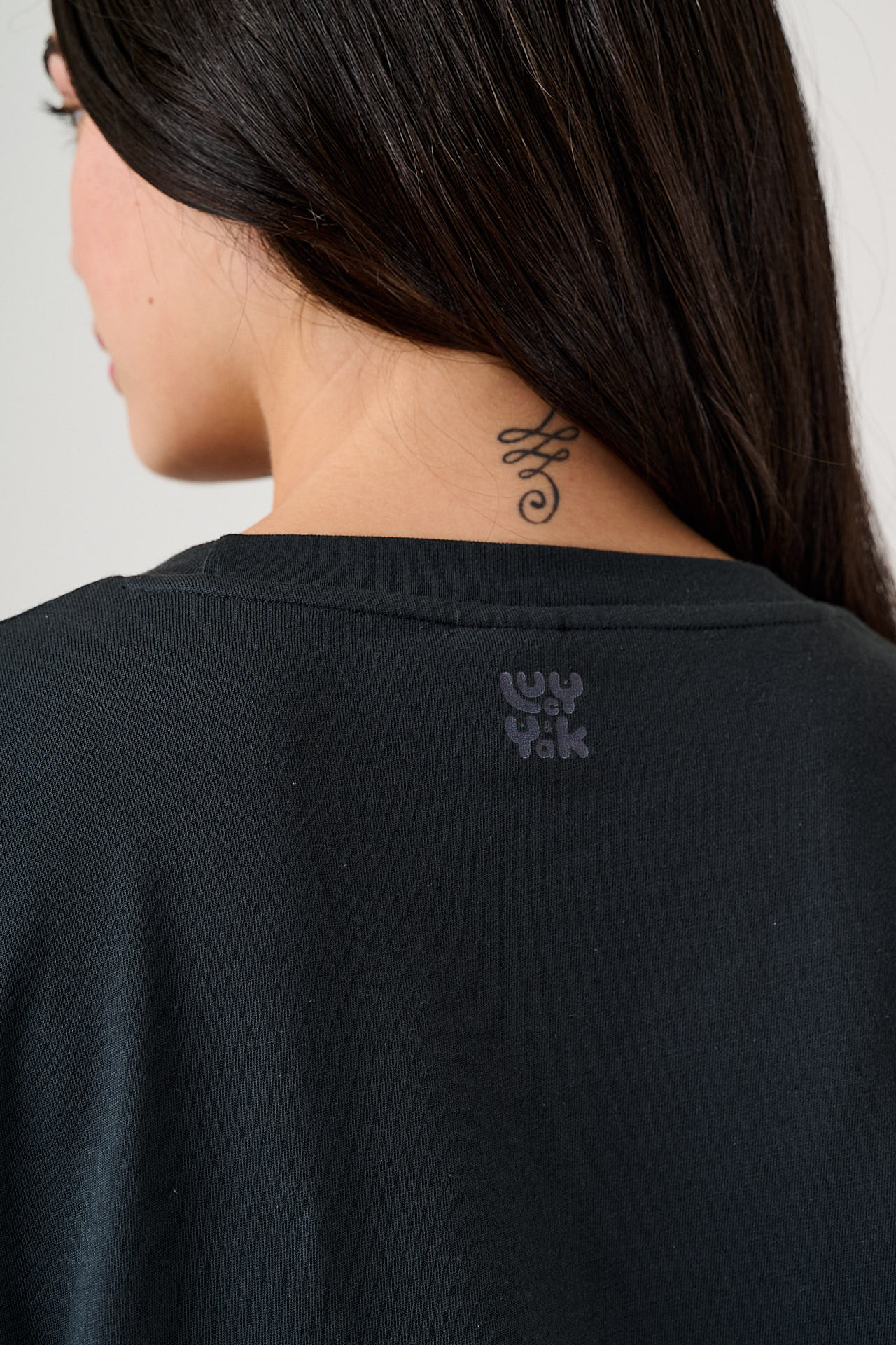 Benny - Oversized Cotton T-Shirt in Black - Image 2