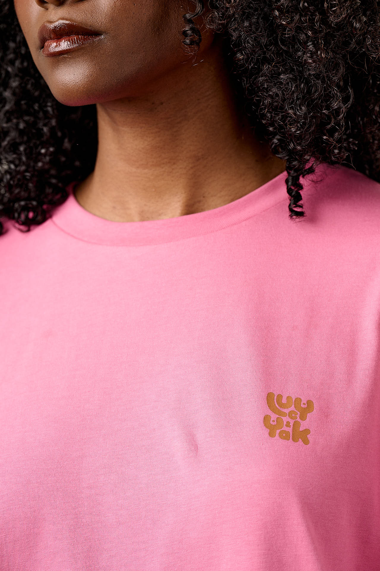 Benny - Oversized Cotton T-Shirt in Pink Fruit Salad Print - Image 3