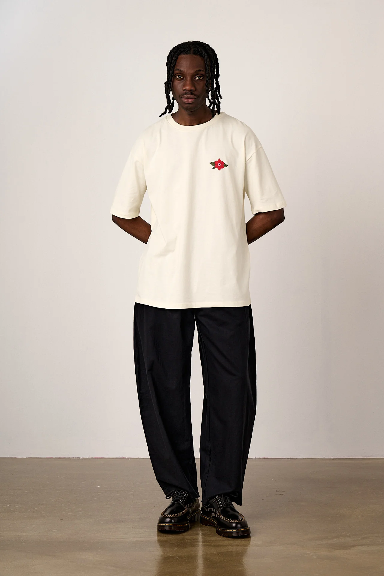 Benny - Oversized Cotton T-Shirt in Tattoo Print - Image 2