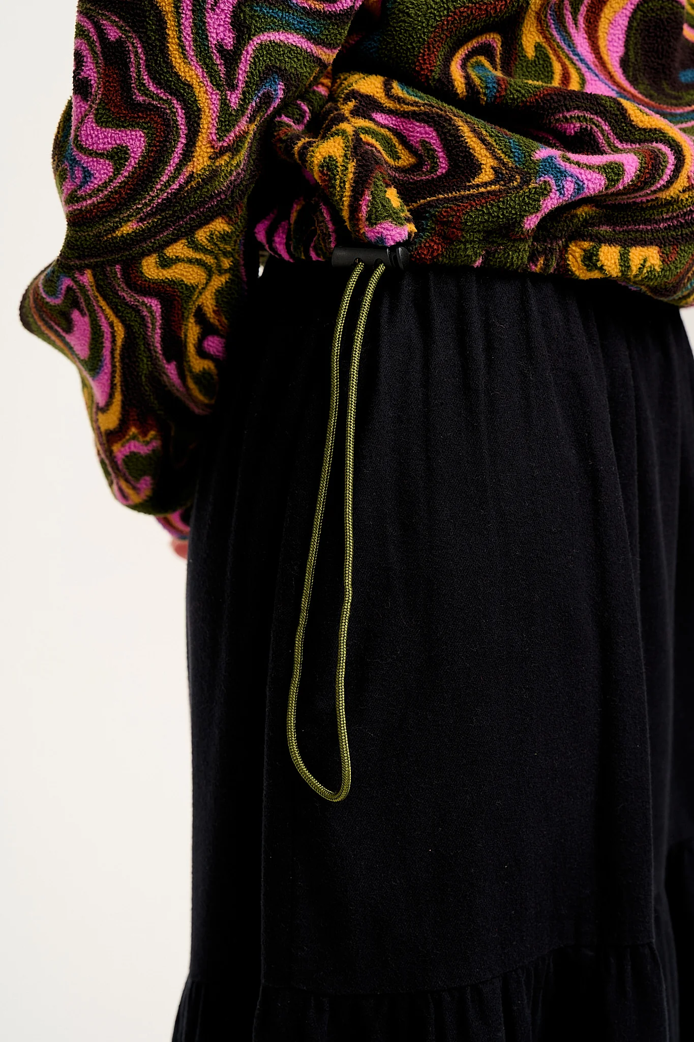 Blake - Cropped Polar Fleece in Mineral Swirl Print - Image 6