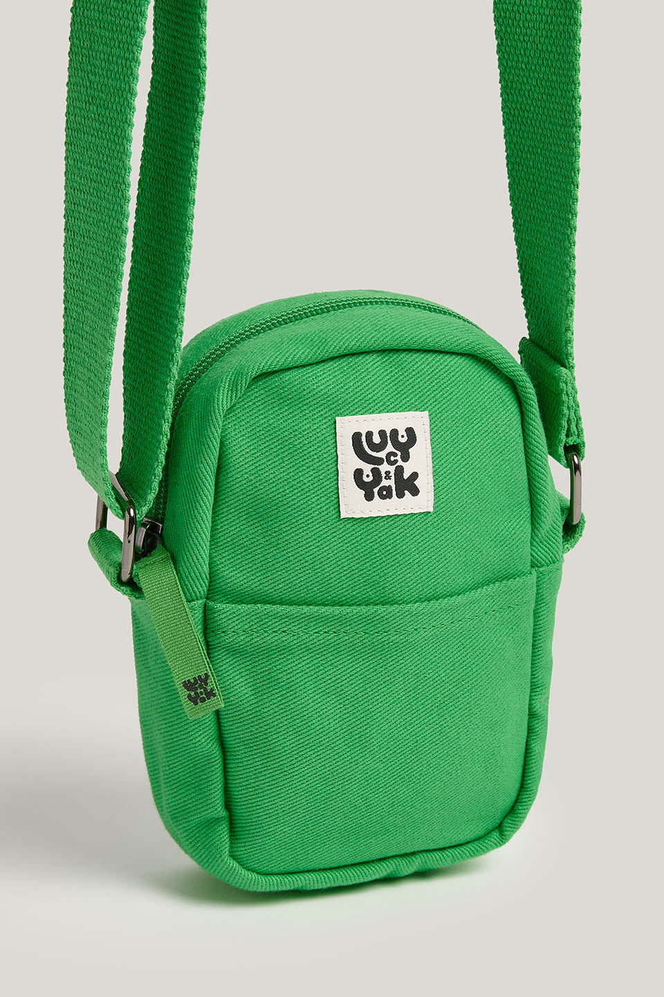 Brady - Cotton Crossbody Bag in Kelly Green - Image 2