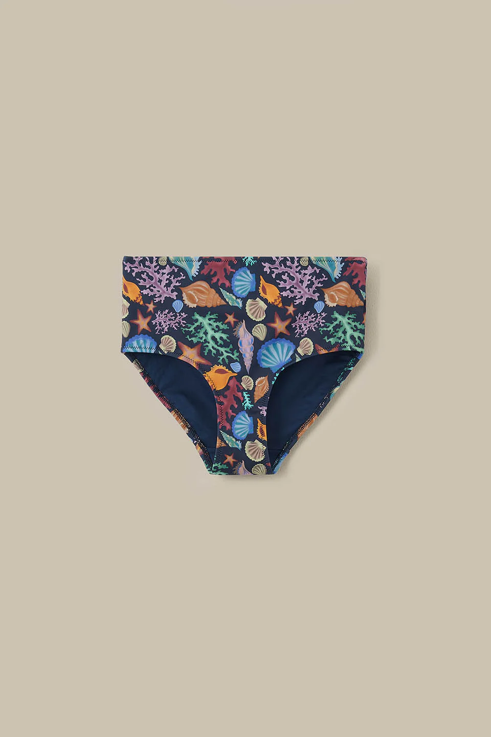 Bronte - High Rise Bikini Bottoms in Shell Print - Image 3