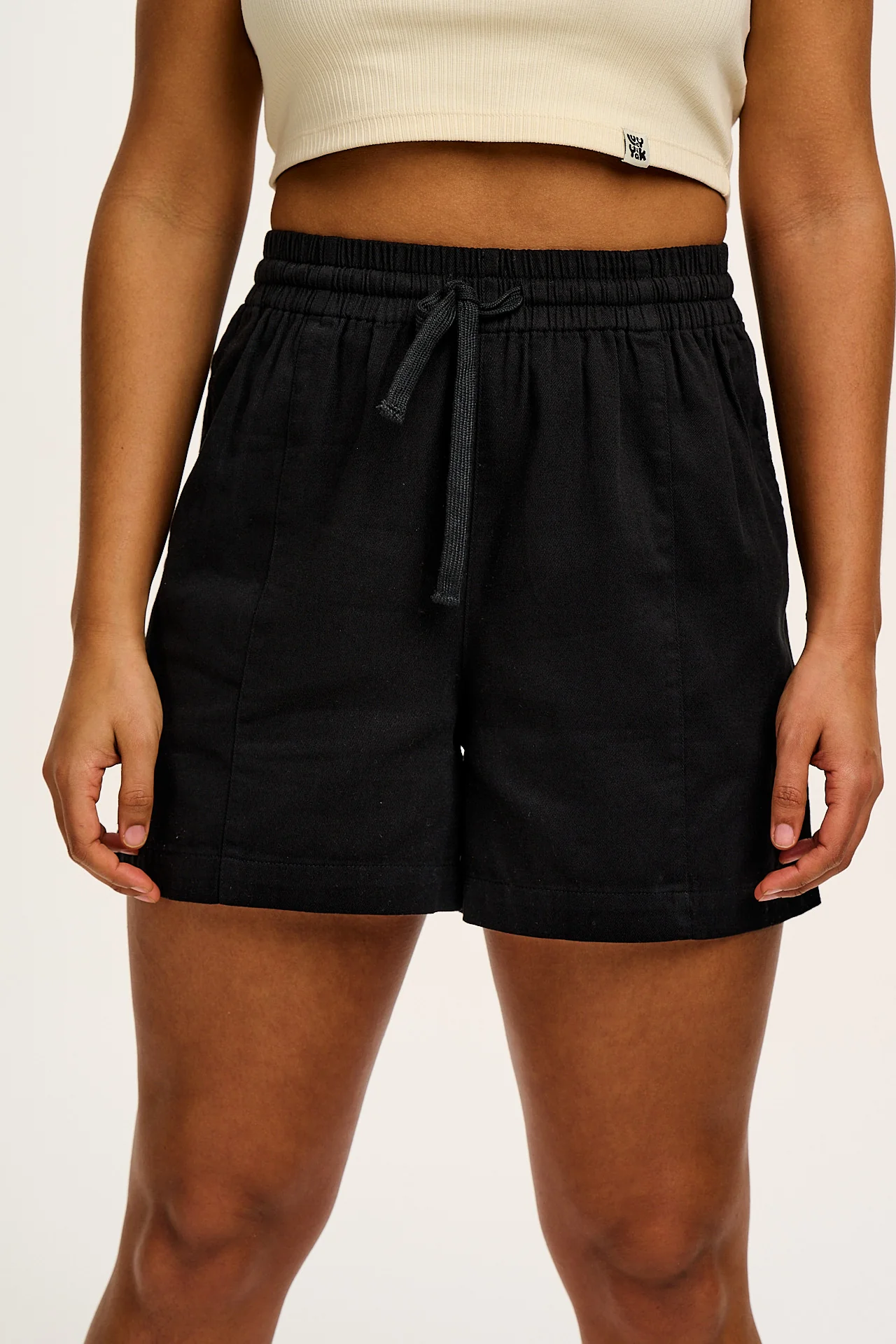 Charlie - Cotton Beach Shorts in Black - Image 4