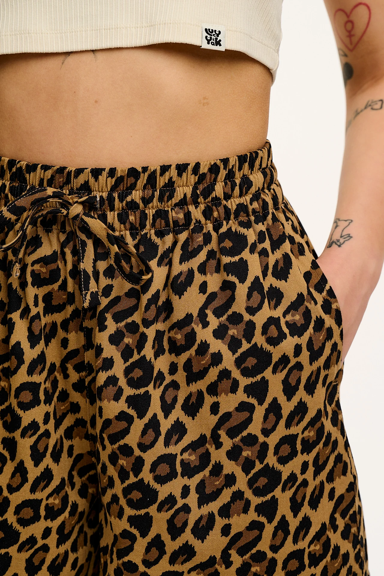 Charlie - Cotton Shorts in Leopard Print (POS) - Image 3