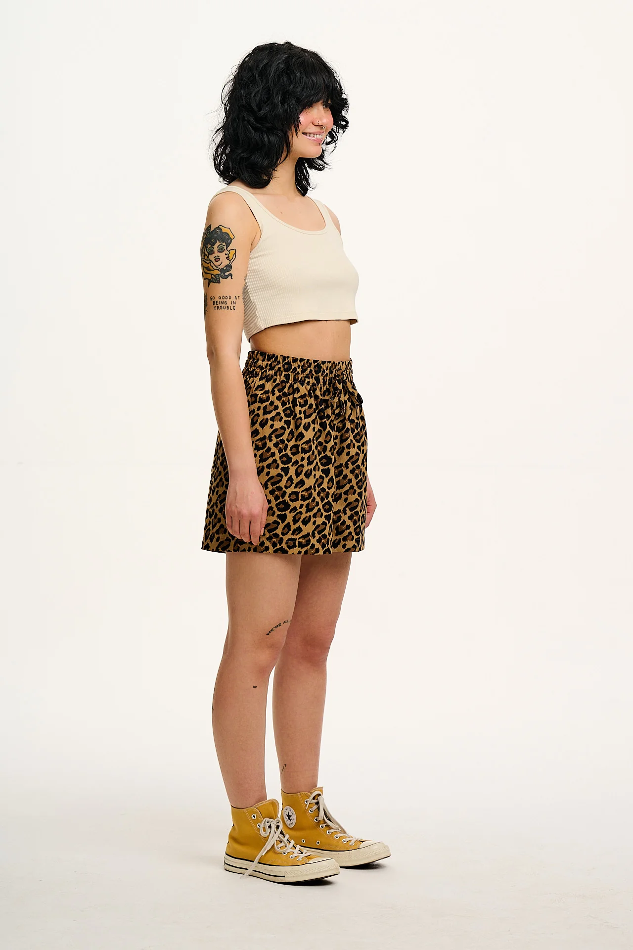 Charlie - Cotton Shorts in Leopard Print (POS) - Image 5