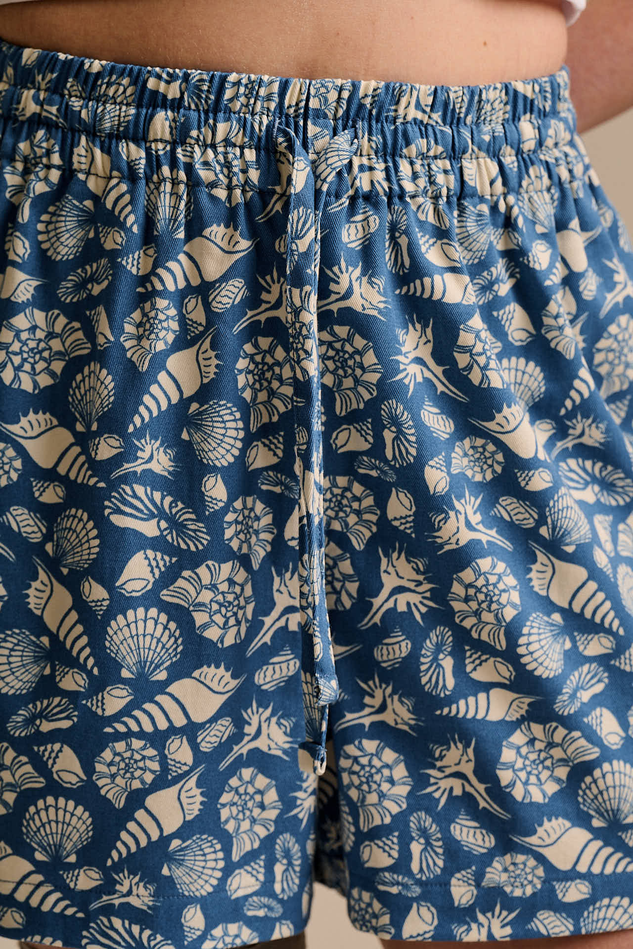 Charlie - Cotton Shorts in Blue Shells - Image 3
