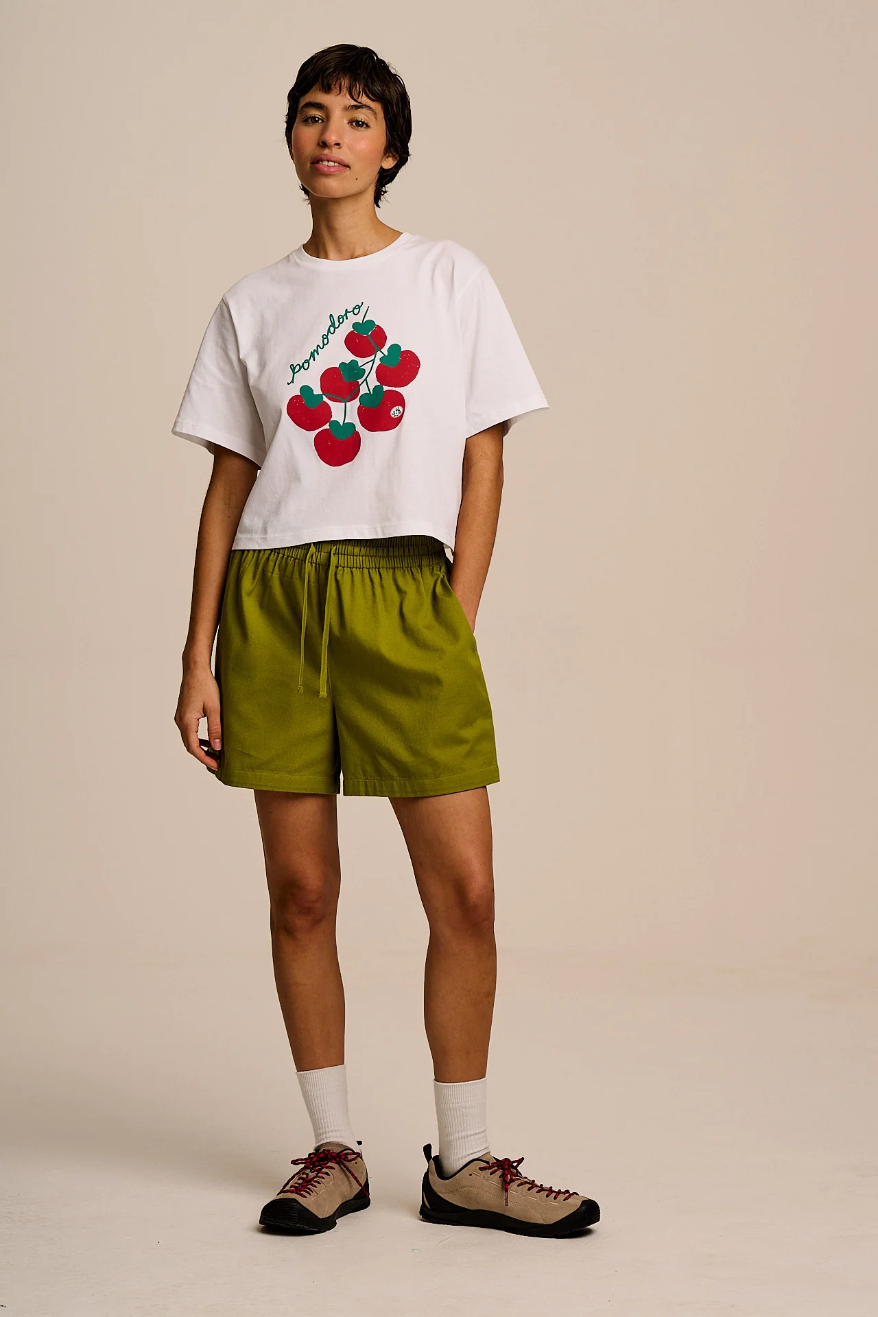 Charlie - Cotton Shorts in Cypress Green - Image 4