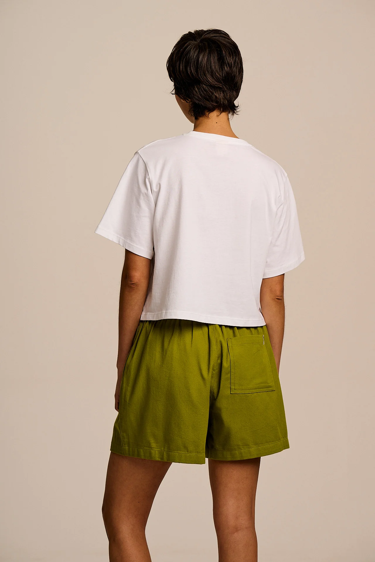 Charlie - Cotton Shorts in Cypress Green - Image 5
