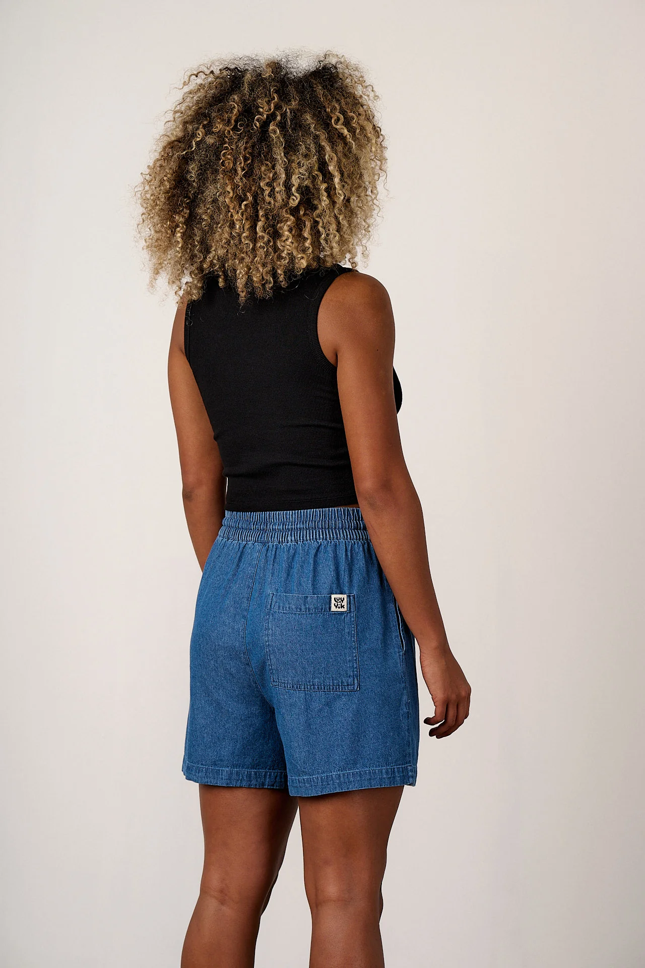 Charlie - Cotton Shorts in Mid Blue - Image 6