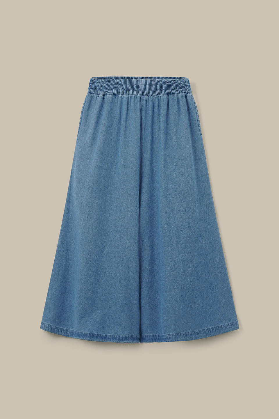 Chase - Cotton Culotte Trousers in Light Blue - Image 11