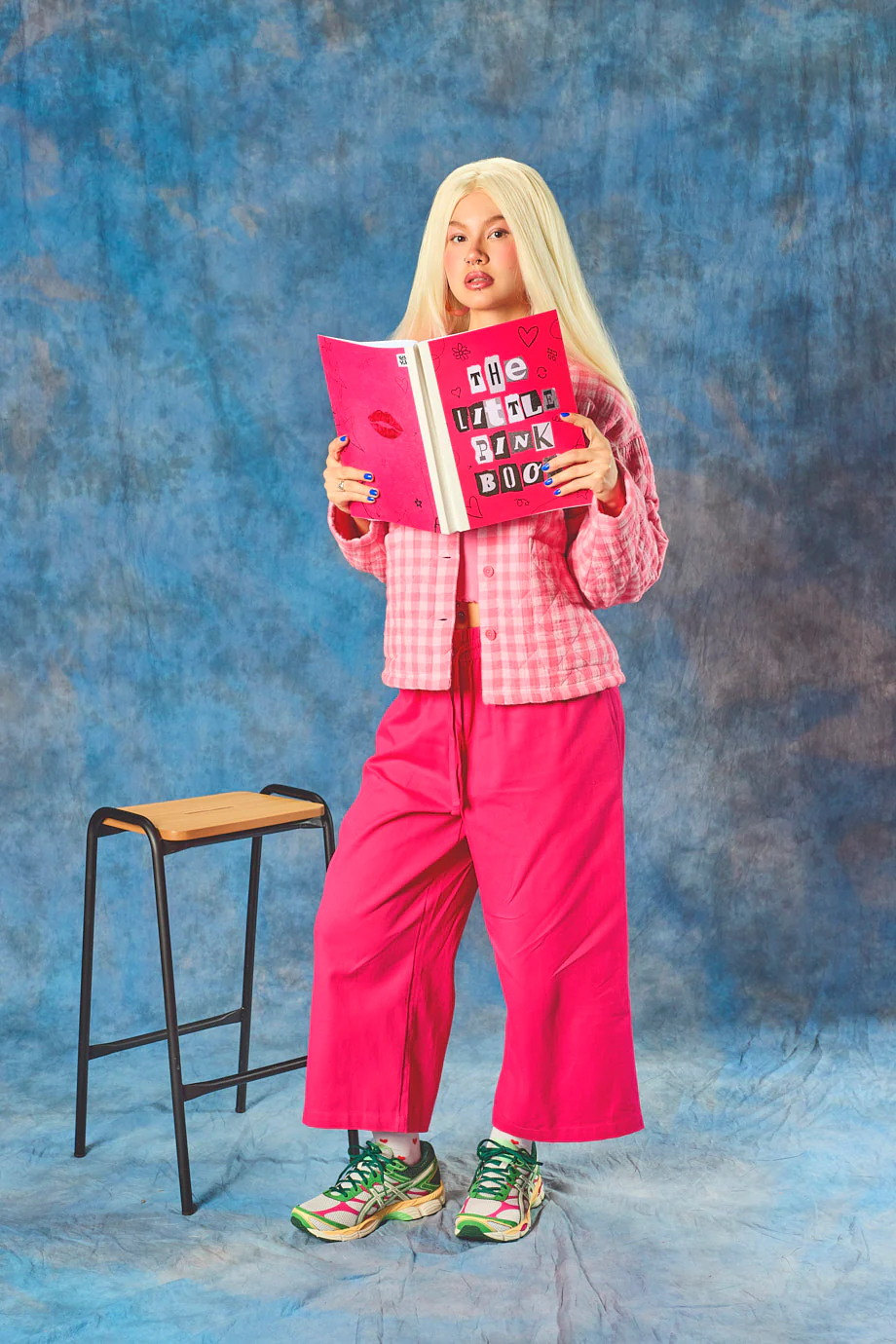 Chuck - Cotton Trousers in Fuchsia Rose - Image 3